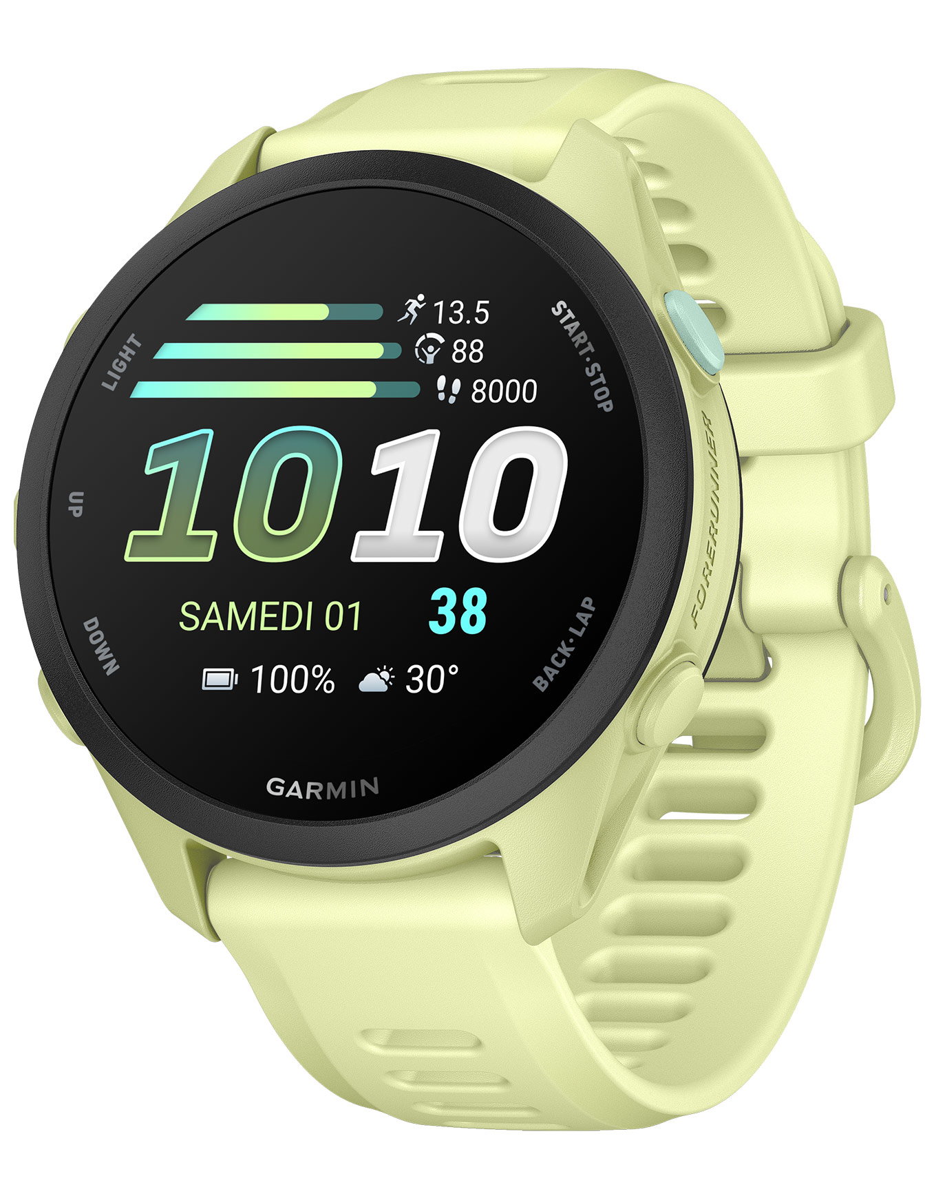 Montre GPS - Forerunner 70 Citron en Silicone - Jaune