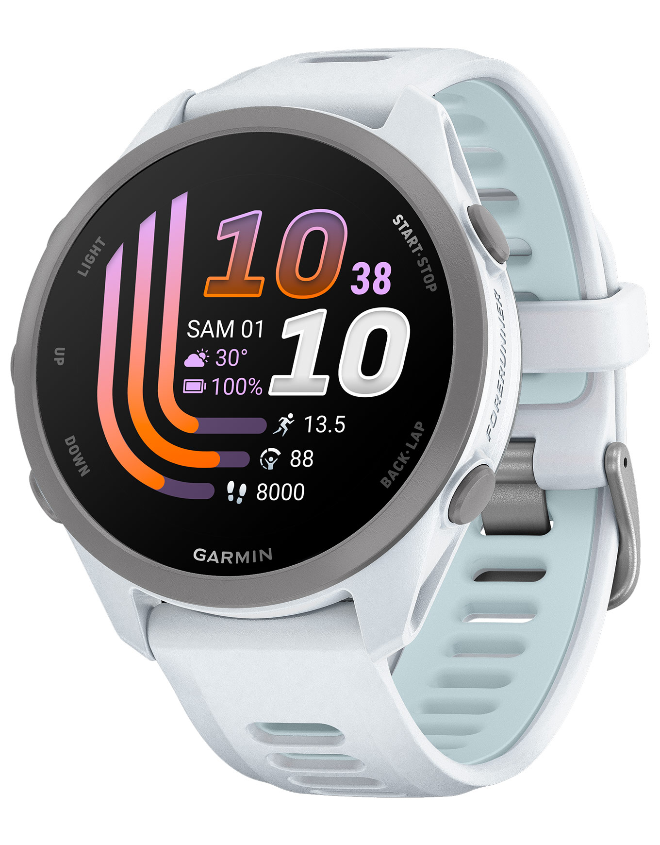 Montre GPS - Forerunner 170 Blanc Ciel en Silicone