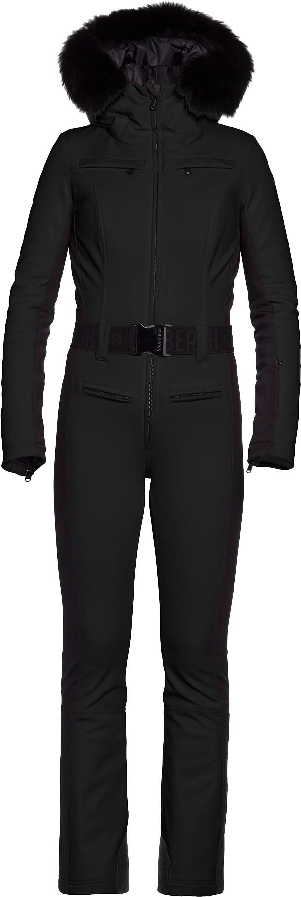 Combinaison de ski en PrimaLoft® - Parry Faux Border Ski Jumpsuit Black en Softshell - Taille M - Noir