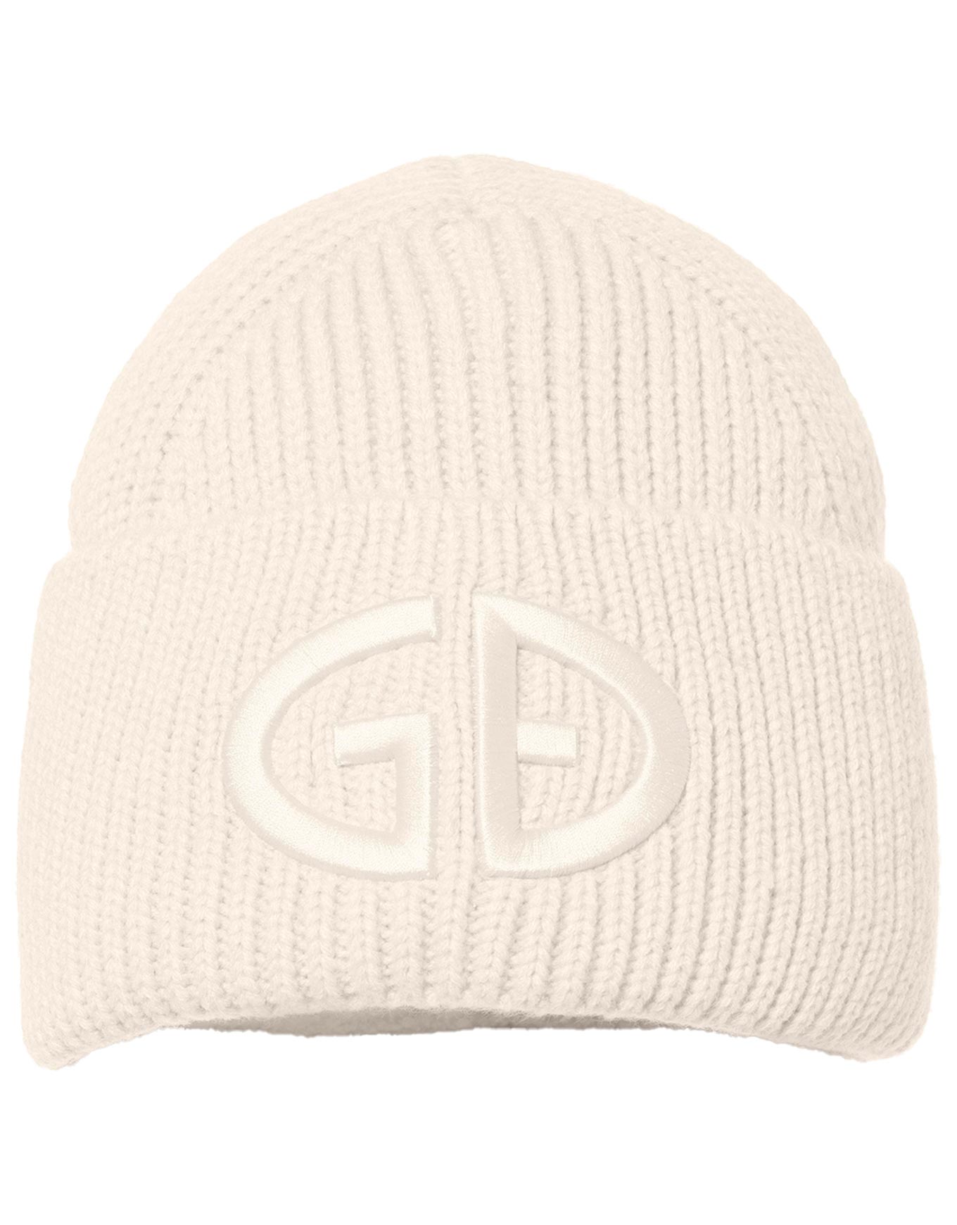 Wollmütze mit Umschlag Valerie Cream für Damen aus Wolle Beige