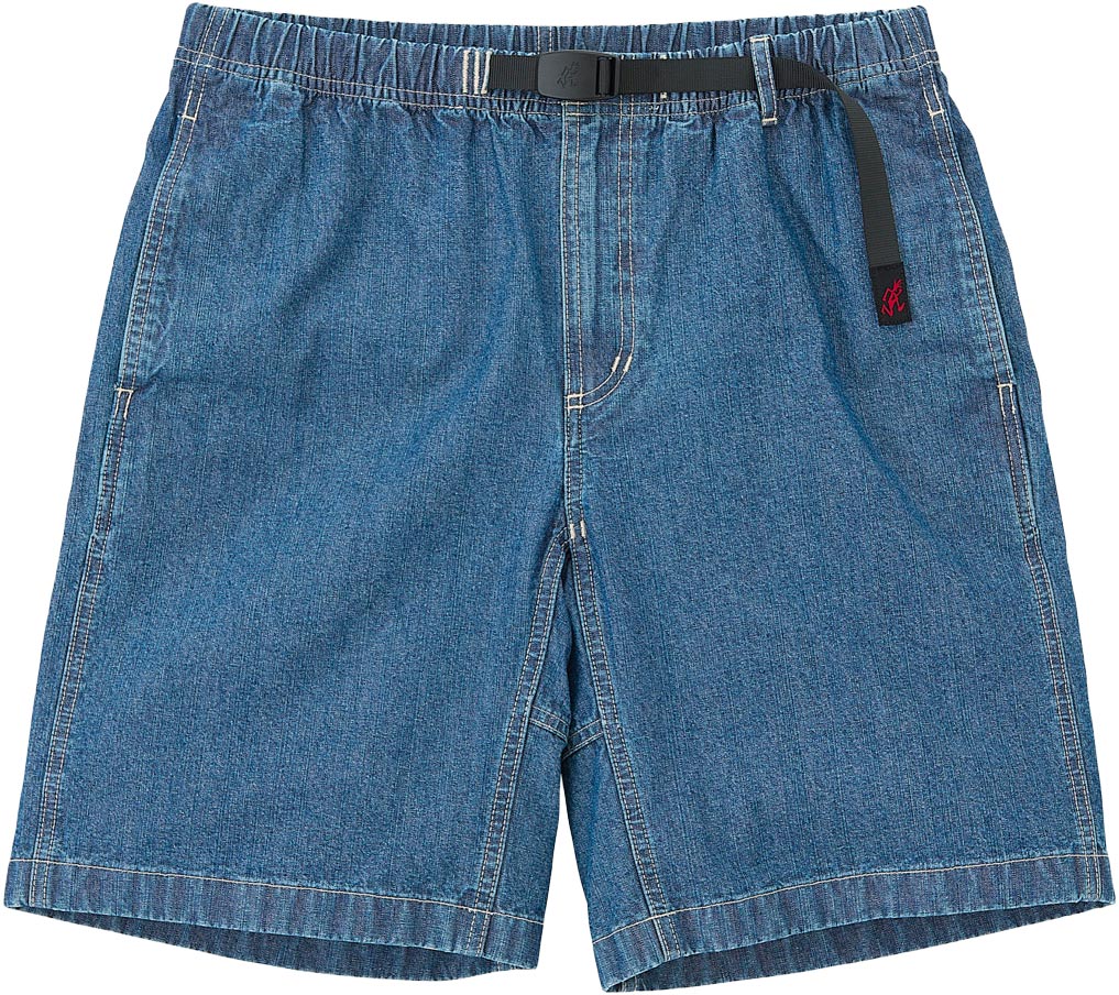 Short en coton biologique - Japanese Chambray Short Blue en Nylon - Taille M - Bleu
