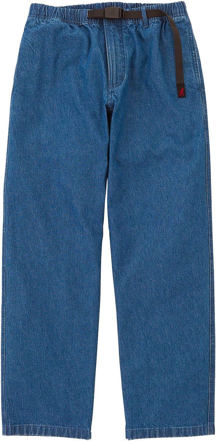 Jean à la coupe droite en coton biologique - Denim Pant Straight Fit Light Wash en Nylon - Taille L - Bleu