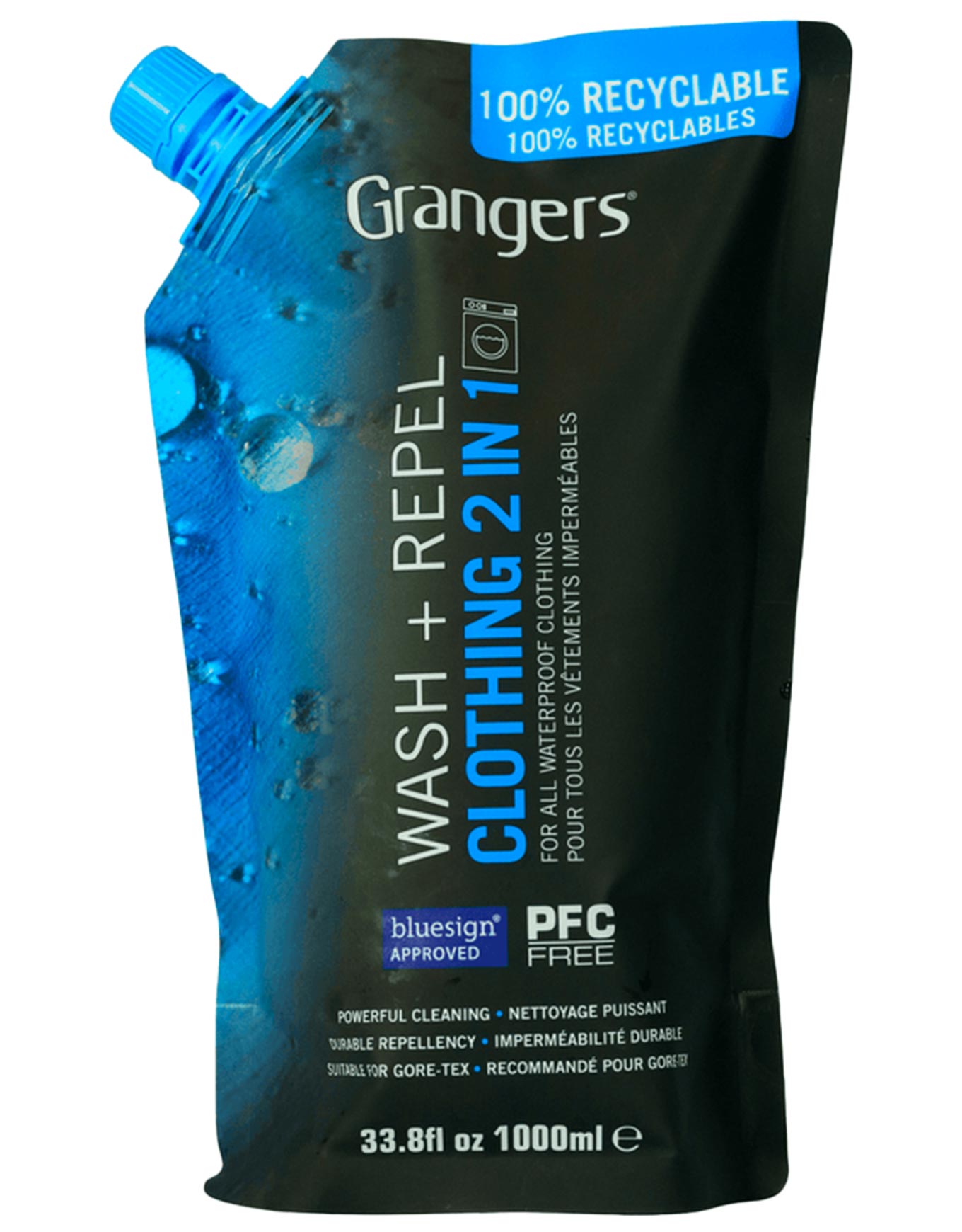 Grangers - Imprägniermittel für Kleidung - 2In1 Wash & Repel (1L Pouch)  - sch