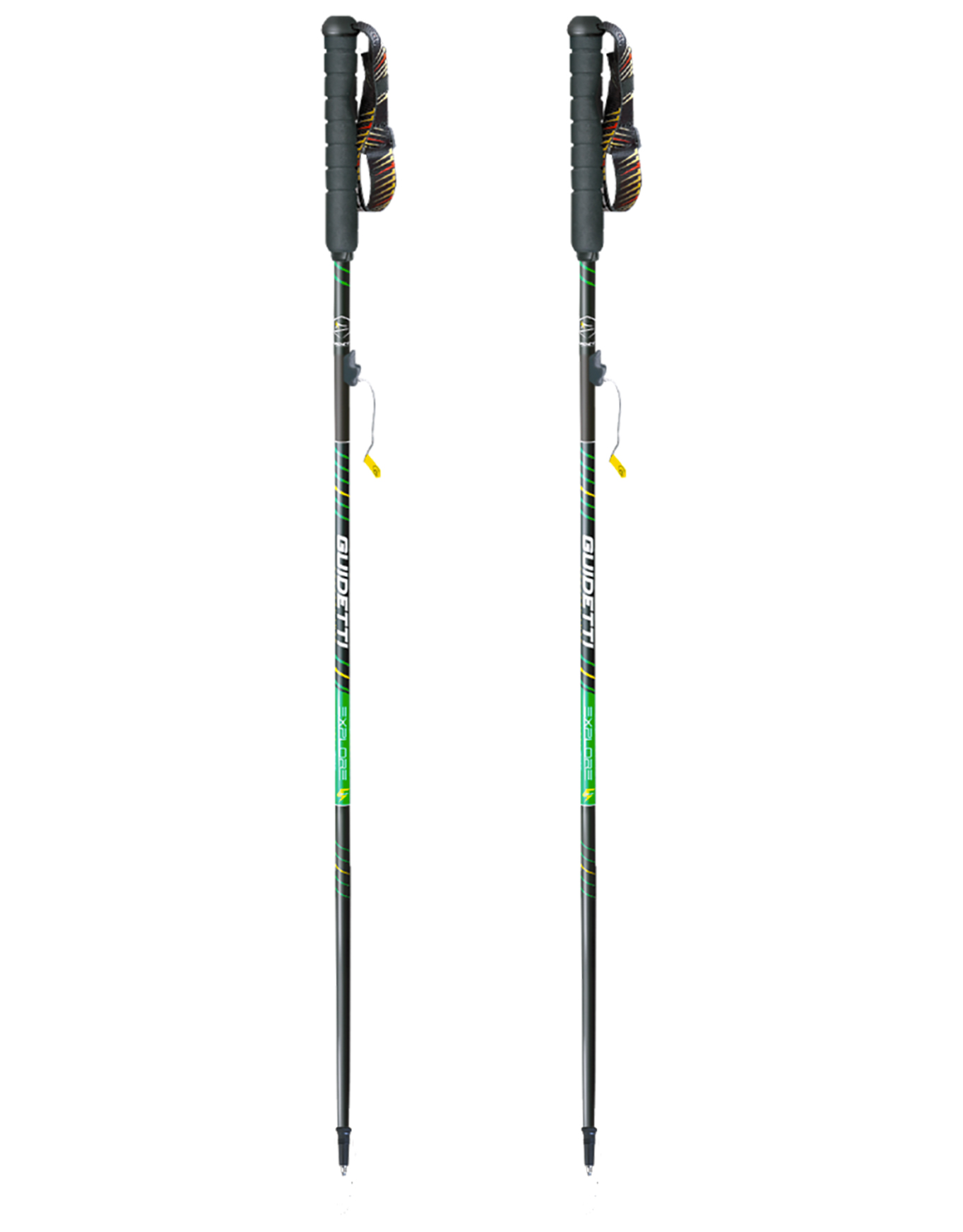 Bâtons de trail - Explore Aéro en Aluminium - Taille 120 cm - Noir