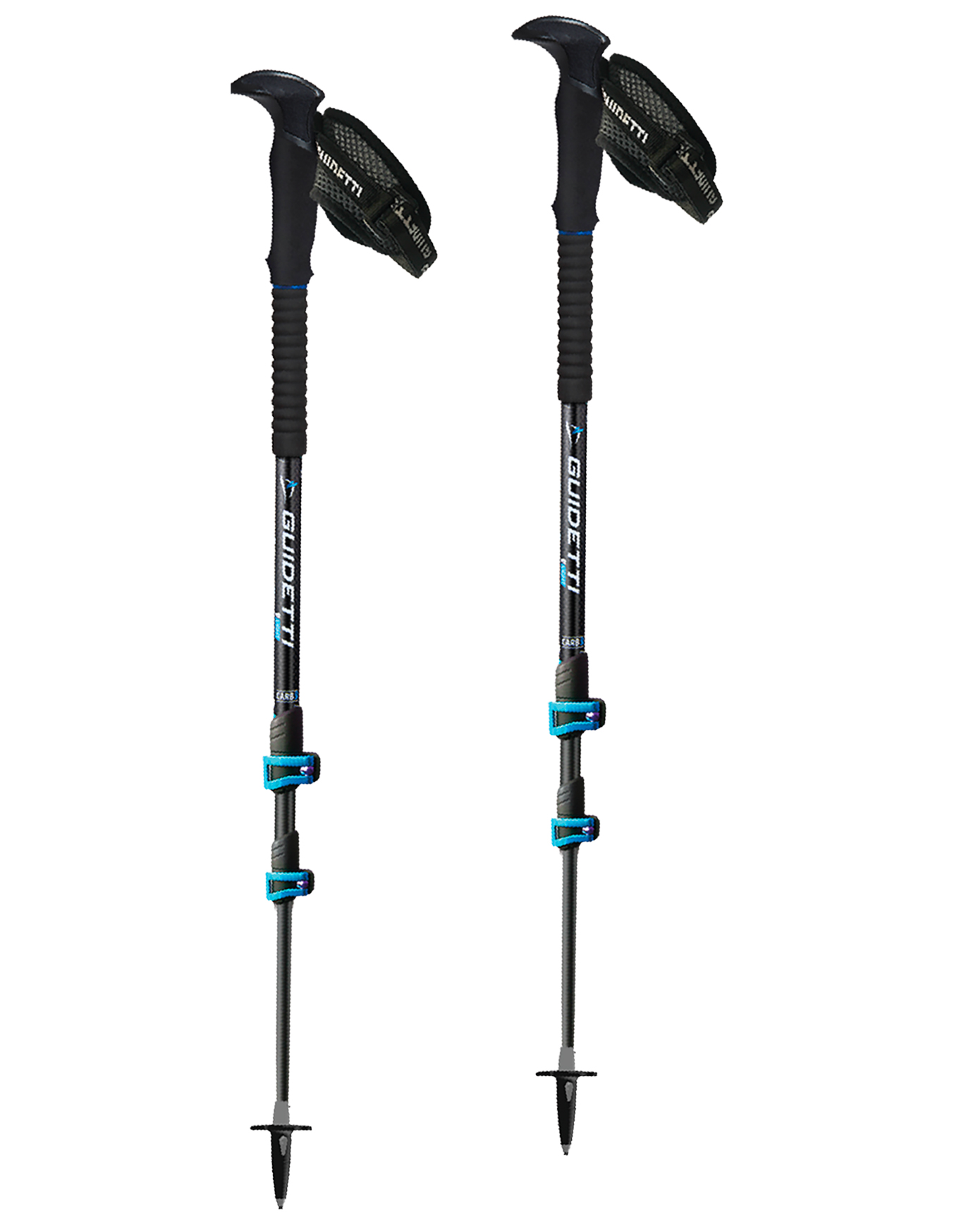 Bâtons de trekking en carbone - B Light Saphir Carbone Alu en Aluminium - Noir