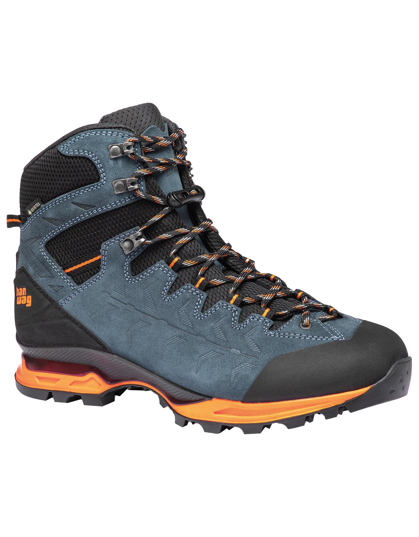 Chaussures de trekking GORE-TEX® - Makra Trek GTX Steel/Orange en Cuir - Taille 44,5 - Gris