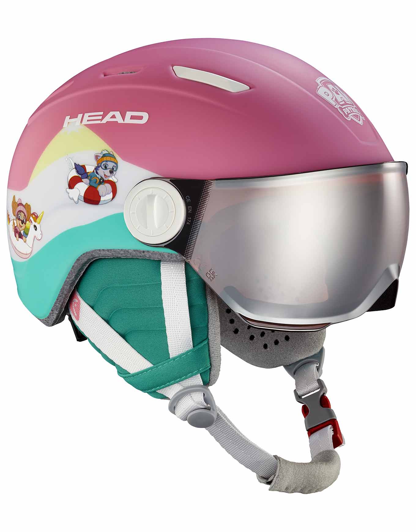 Skihelm – Kinder – Mojo Visor Paw Maja Visor Paw Kindergröße 52-56 cm Rosa