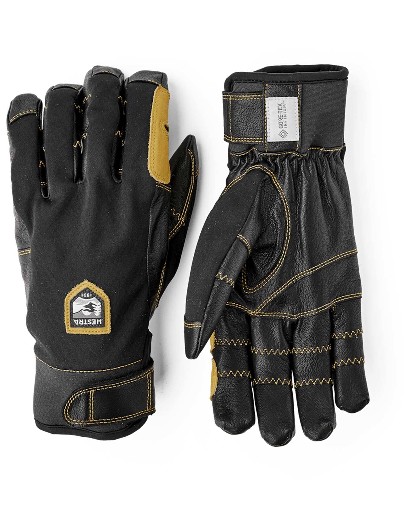 Winddichte und atmungsaktive Handschuhe aus Leder Ergo Grip Active Glove Black/Black für Herren aus Leder Größe 11 schwarz