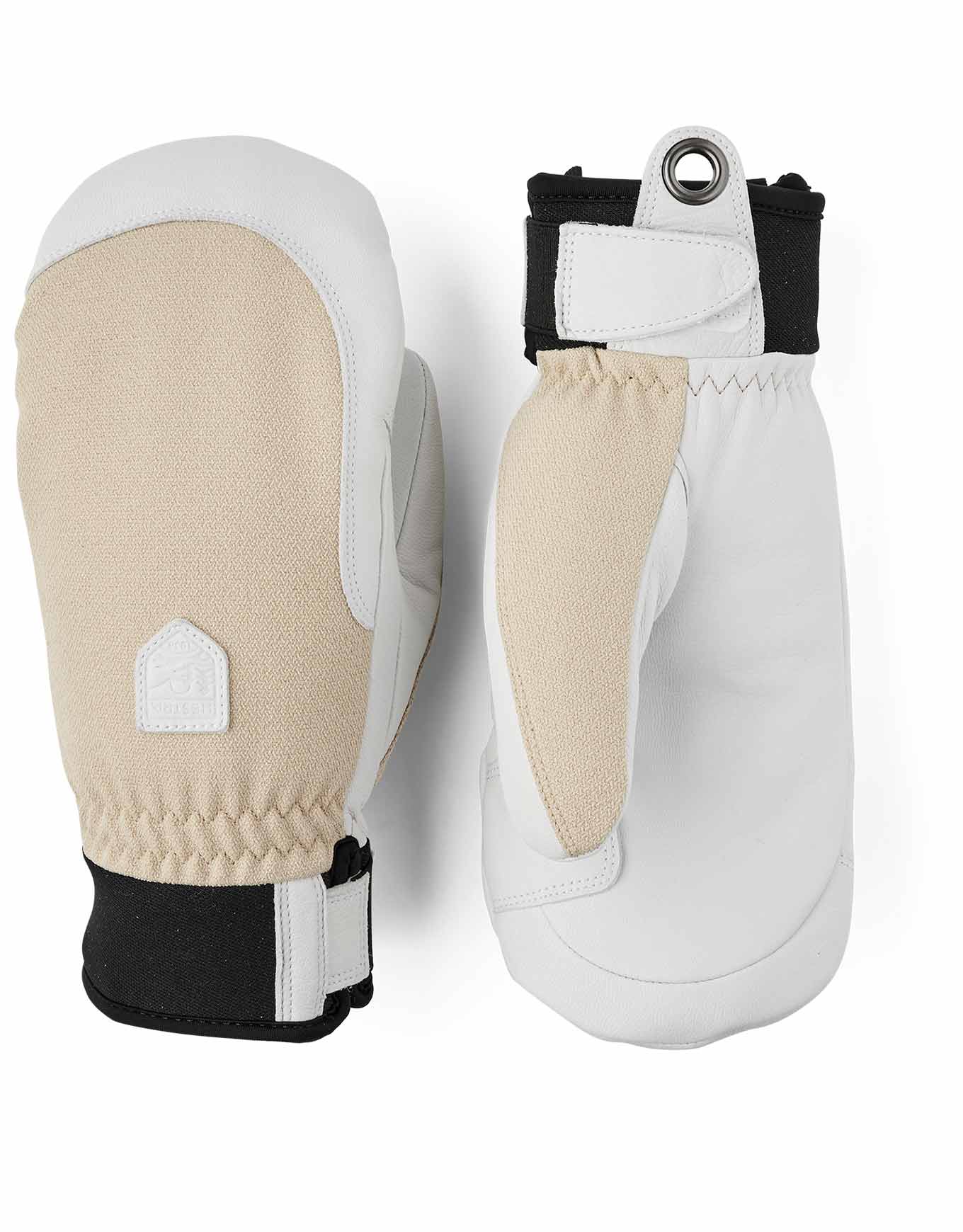 Moufles de ski chaudes et résistantes - Army Leather Patrol W Mitt Beige en Softshell - Taille 8
