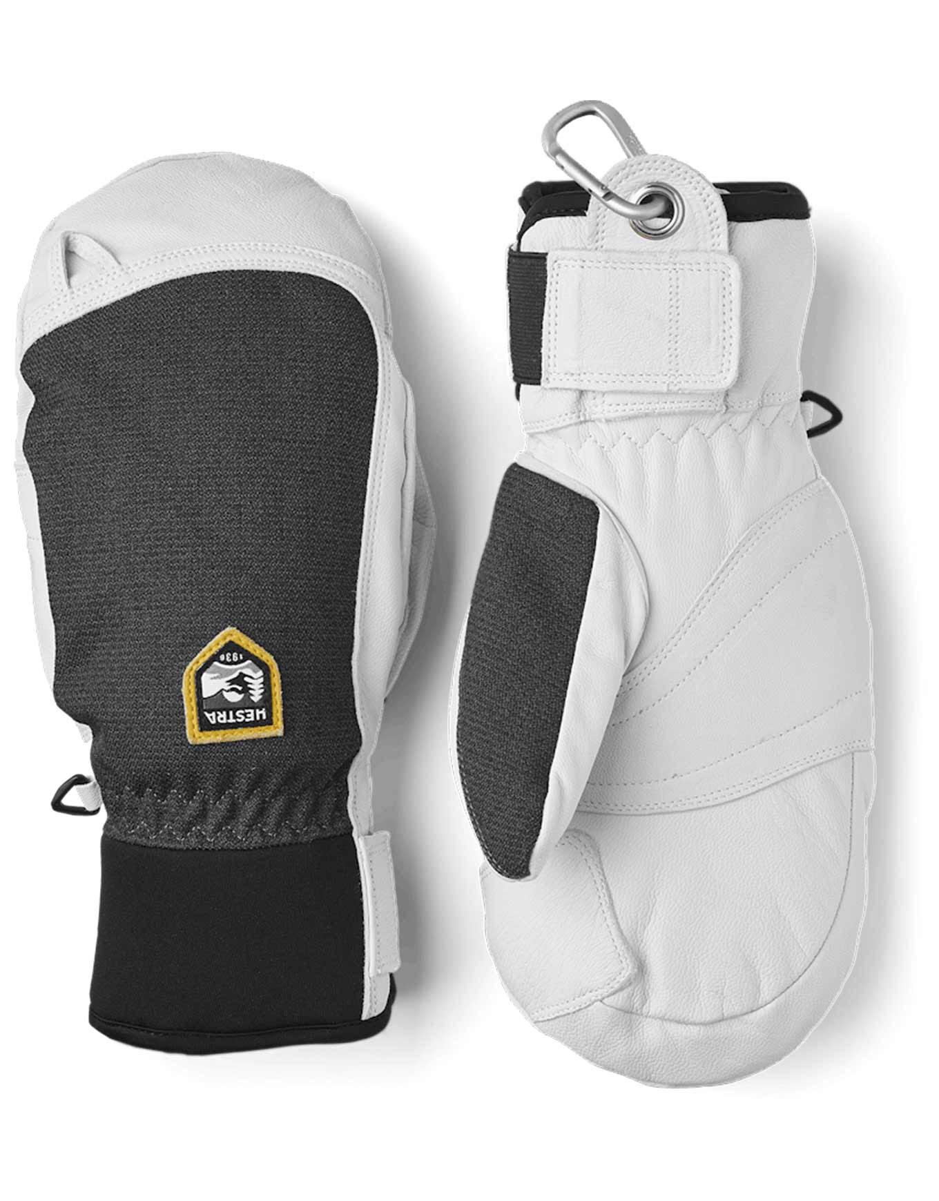 Moufles de ski chaudes et résistantes - Army Leather Patrol Mitt Charcoal en Softshell - Taille 9 - Gris