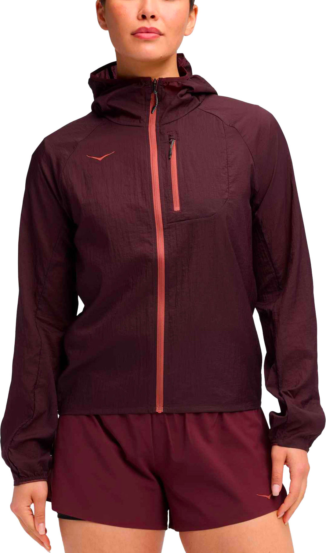 Veste de trail running coupe-vent - W Skyflow Jacket Black Cherry - Taille S - Noir