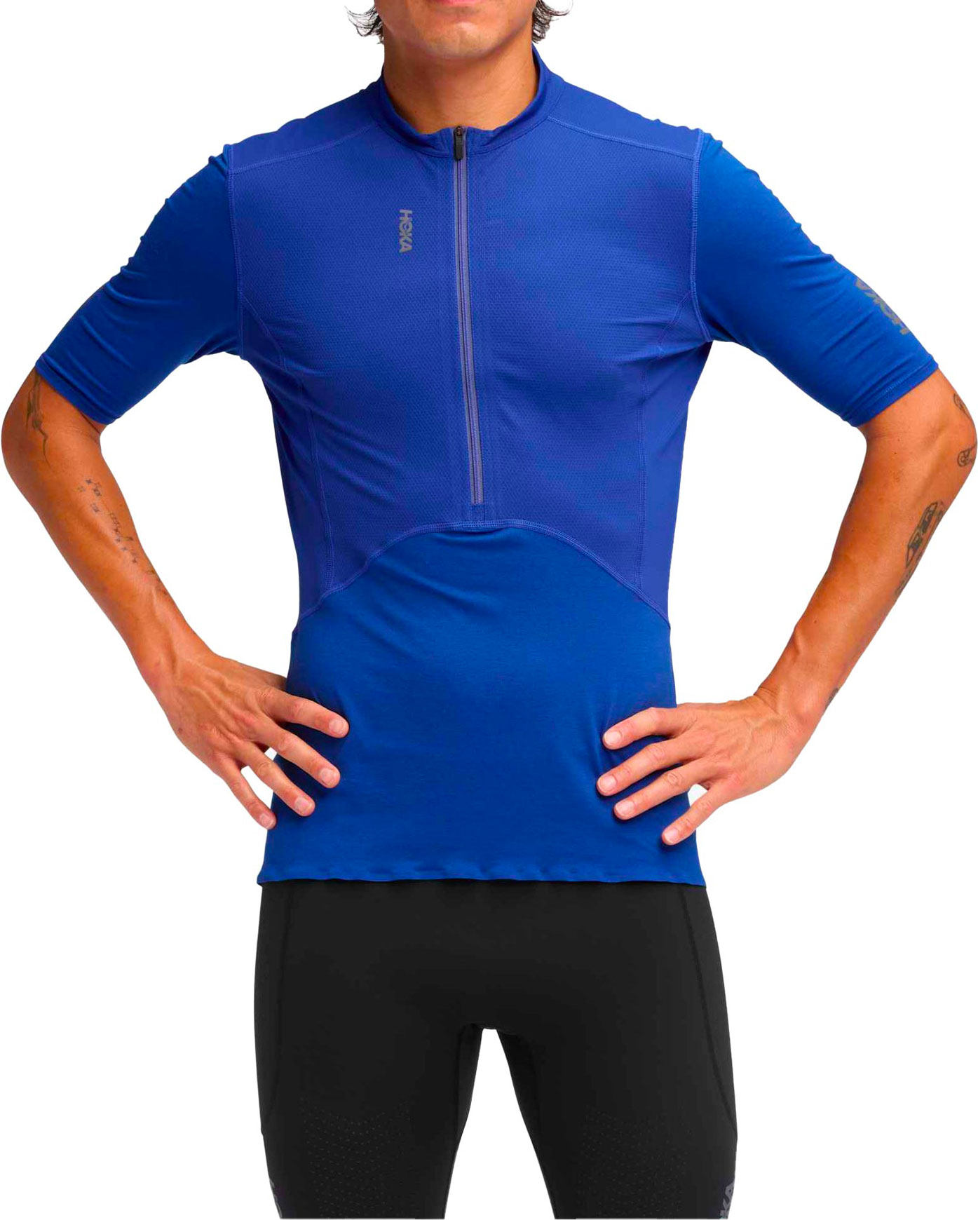 T-shirt demi-zippé - M Skybreeze Short Sleeve Zip Ultramarine - Taille L - Bleu