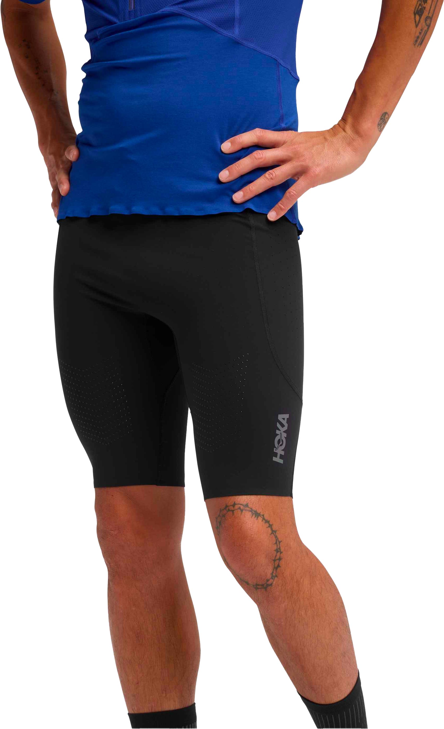 Cuissard de trail running - M Skybreeze Half Tight Black en Silicone - Taille M - Noir