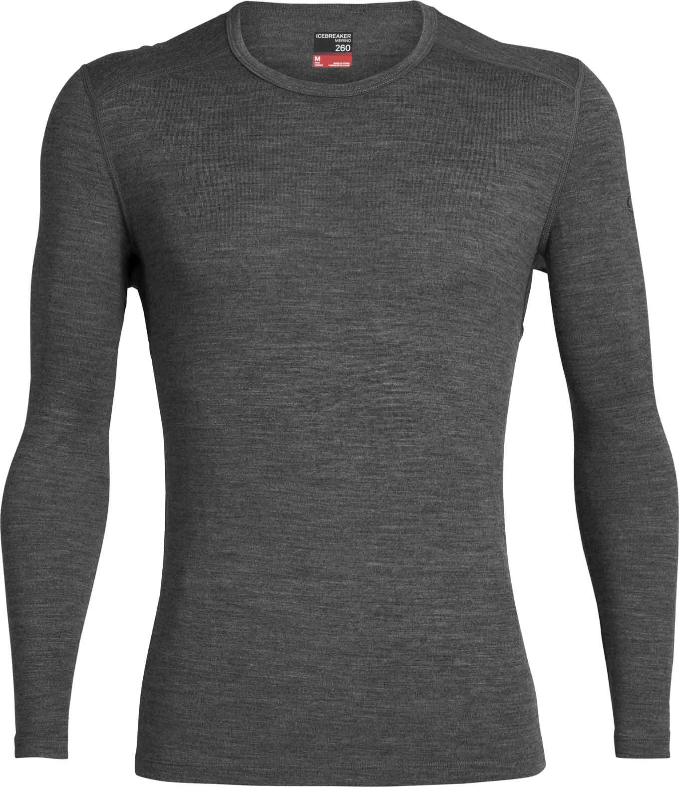 Sous-vêtement en laine de mérinos - M Merino 260 Tech LS Crewe Gritstone Heather en Laine - Taille XL - Gris