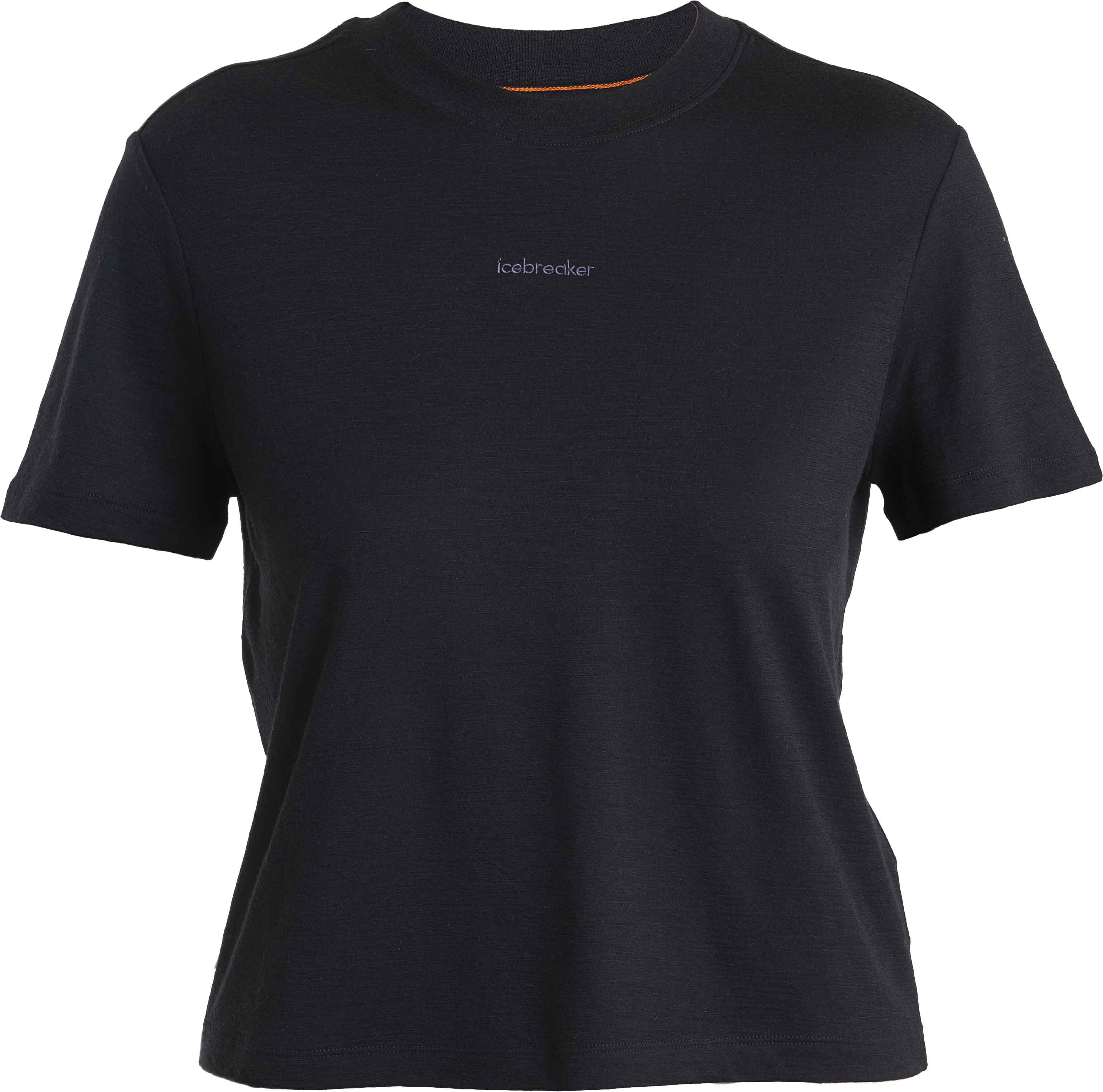 T-shirt polyvalent en laine de mérinos - W Merino 150 Tech Lite SS Crop Tee Black en Laine - Taille L - Noir