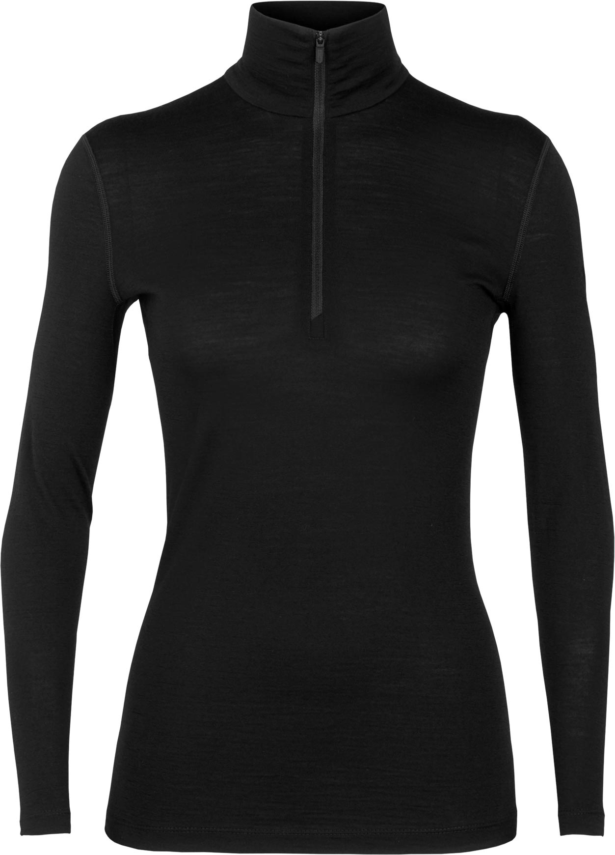 Unterwäsche aus Merinowolle W Merino 200 Oasis LS Half Zip Black für Damen aus Wolle Größe M schwarz