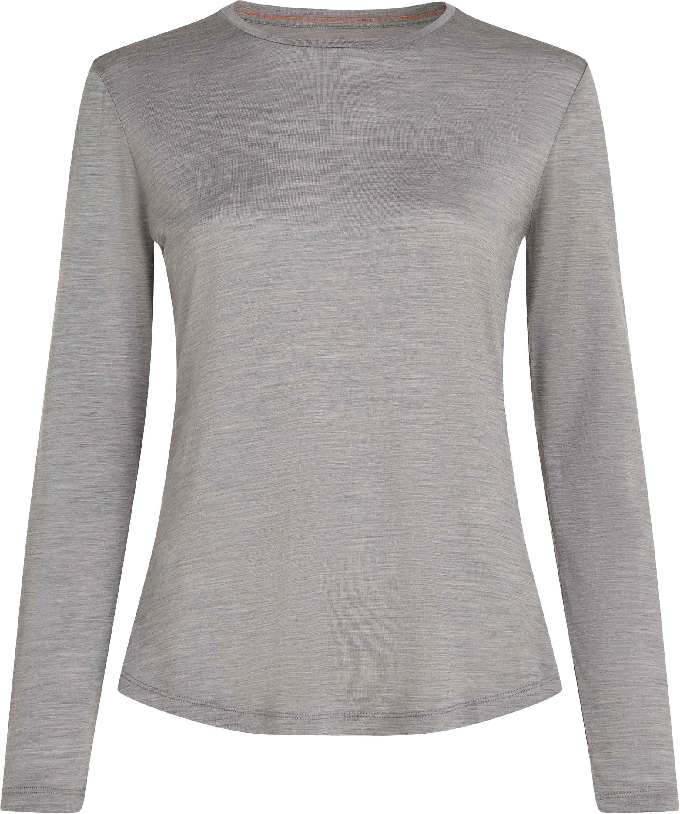 T-shirt manches longues en laine de mérinos - W Merino Blend 125 Cool-Lite Sphere LS Tee Metro Heather - Taille S - Gris