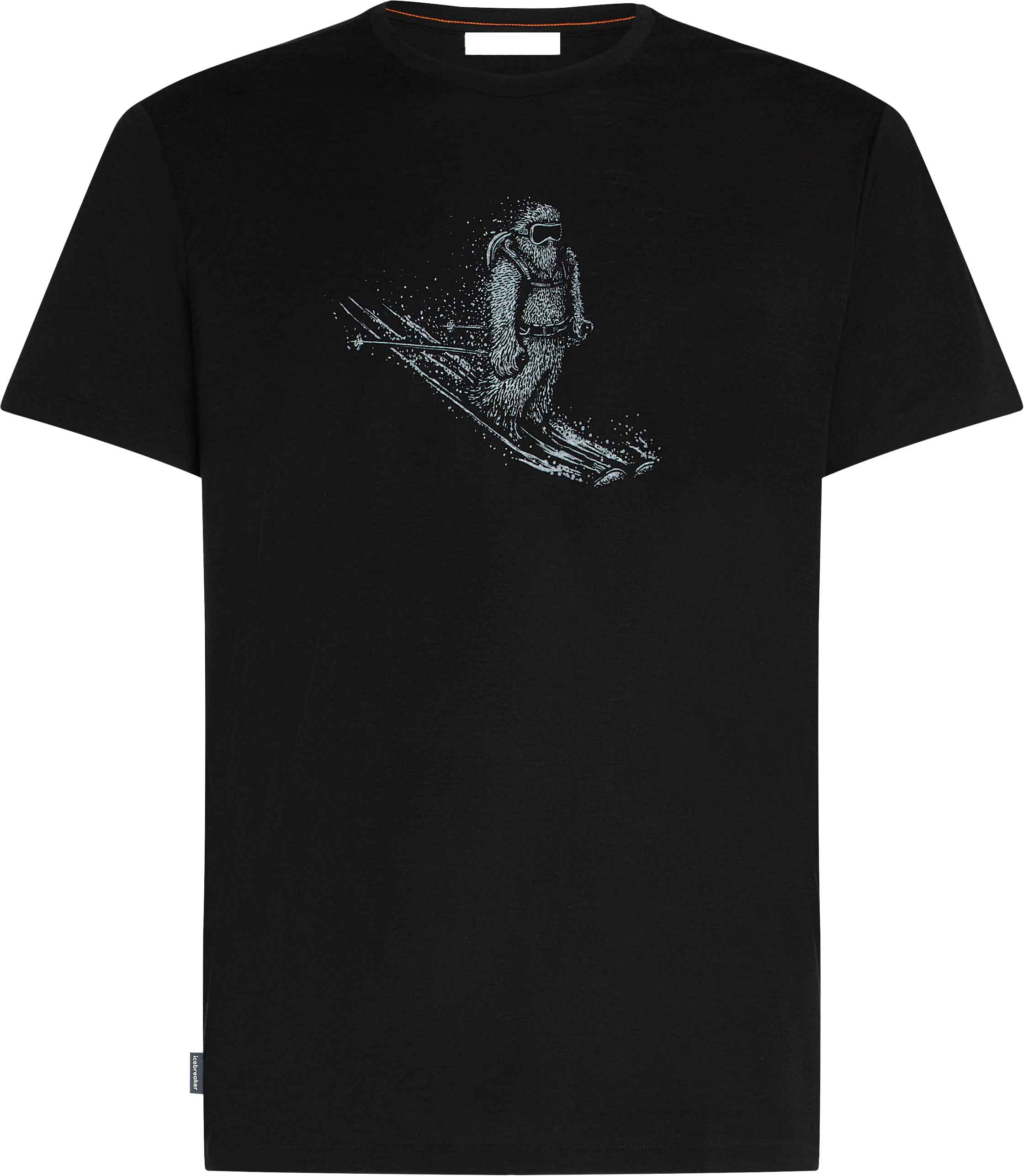 T-shirt en laine de mérinos - M Merino 150 Tech Lite SS Tee Skiing Yeti Black en Laine - Taille M - Noir
