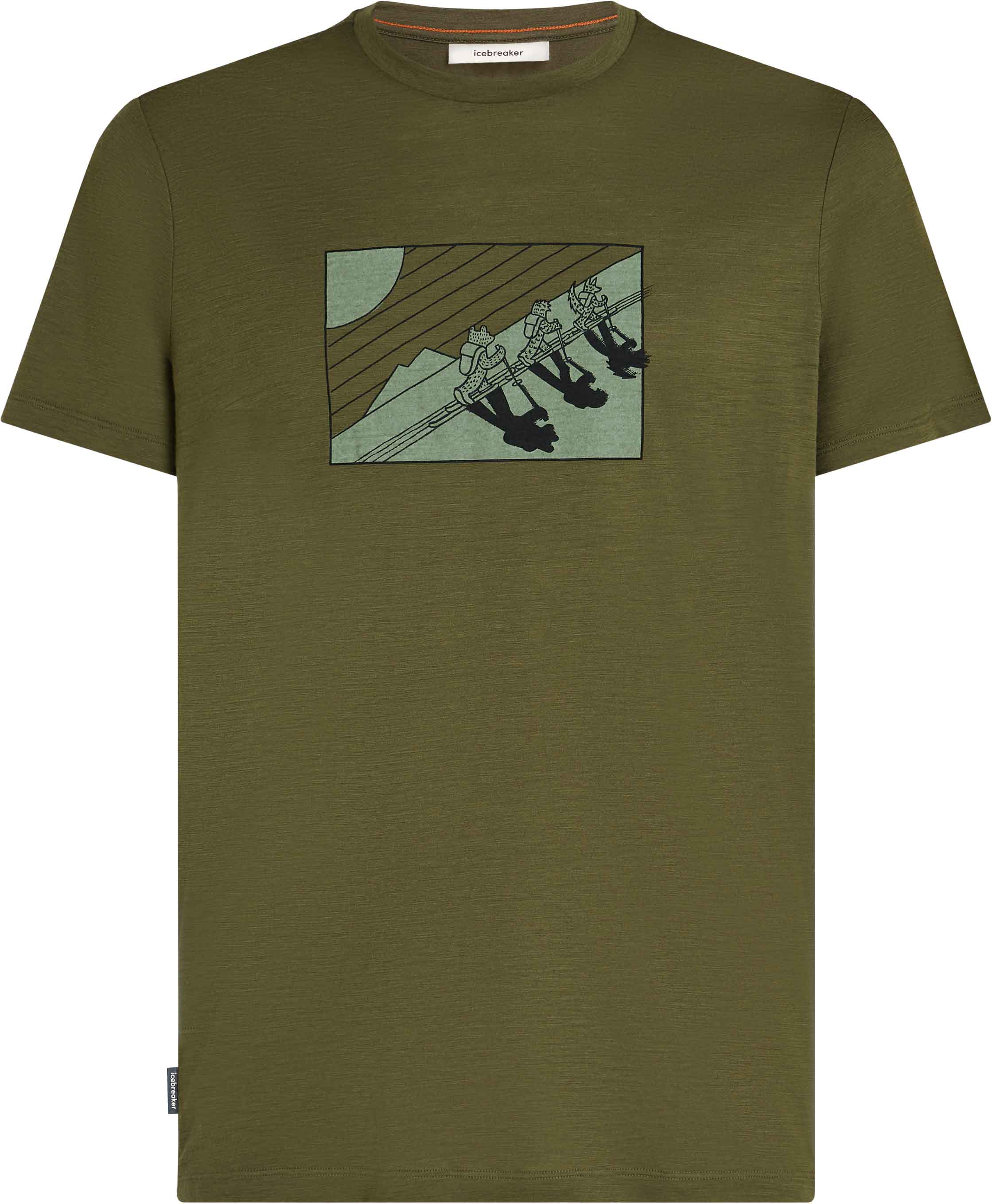 T-shirt en laine de mérinos - M Merino 150 Tech Lite SS Tee In The Wild Loden en Laine - Taille M - Kaki