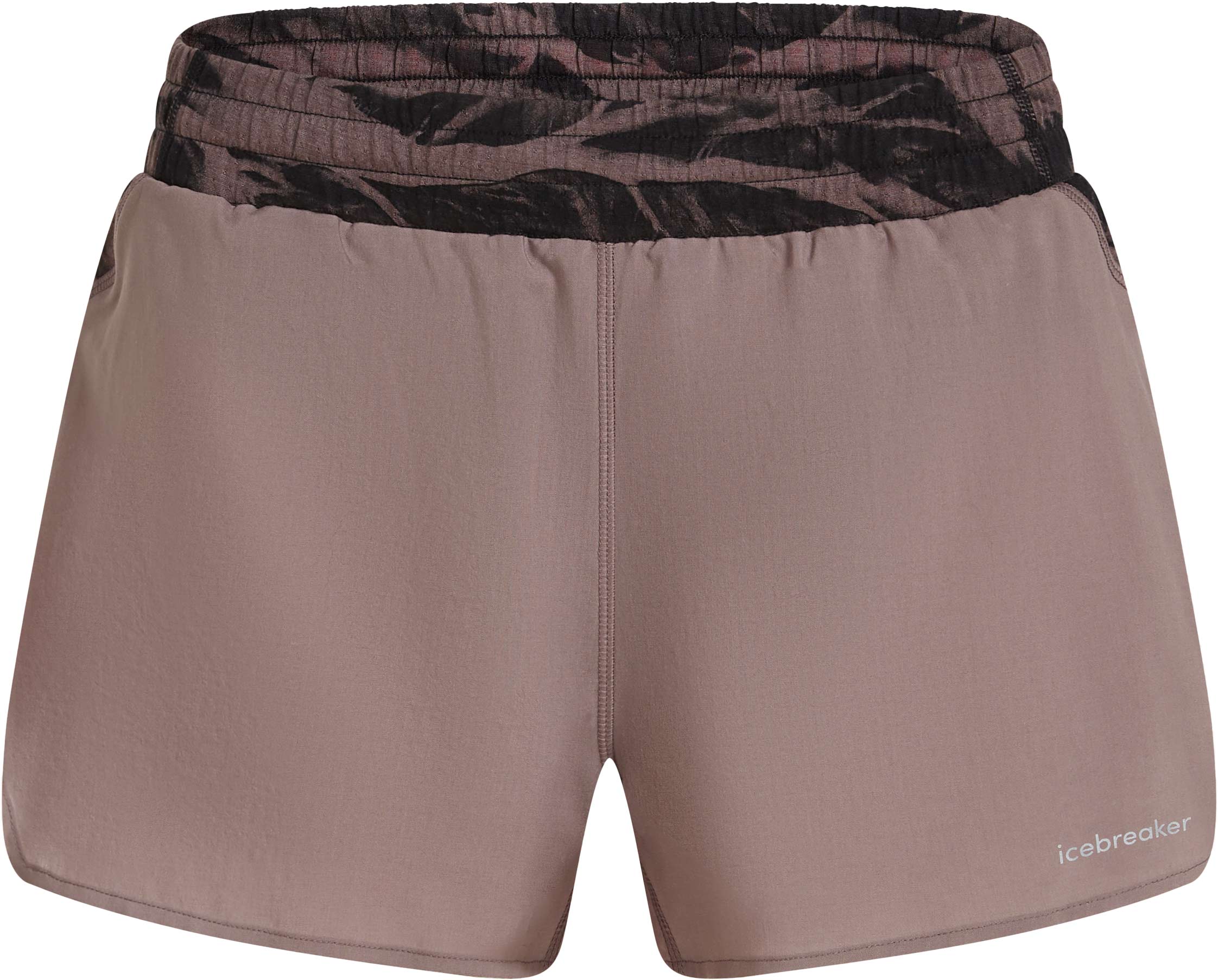 Short de randonnée léger et respirant - W Merino Blend 125 ZoneKnit Speed 3" Shorts Porcini/Black/Aop en Laine - Taille S