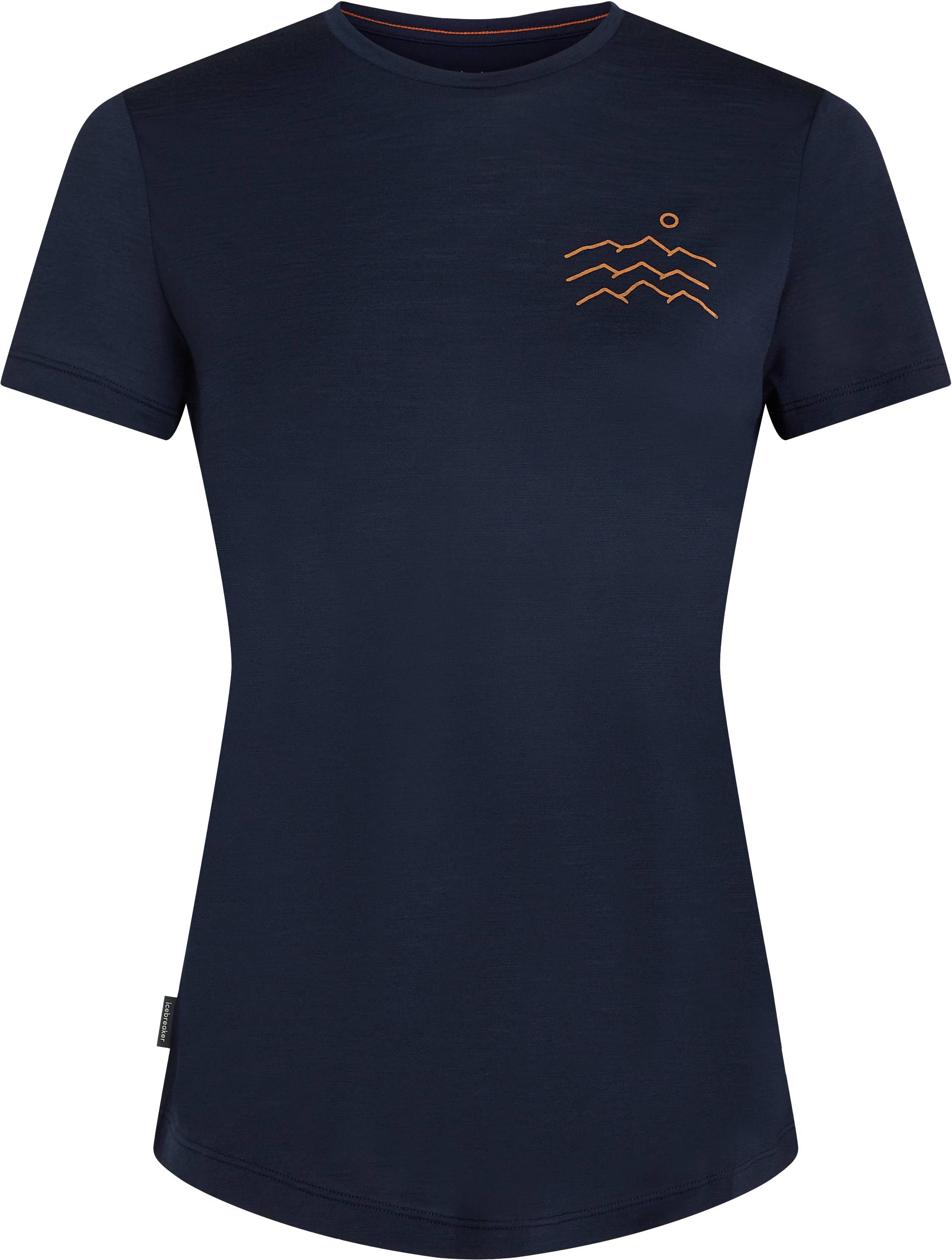 T-shirt de randonnée léger en laine de mérinos - W Merino Blend 125 Cool-Lite Sphere SS Tee Acrss the Pks Mdnight Navy en