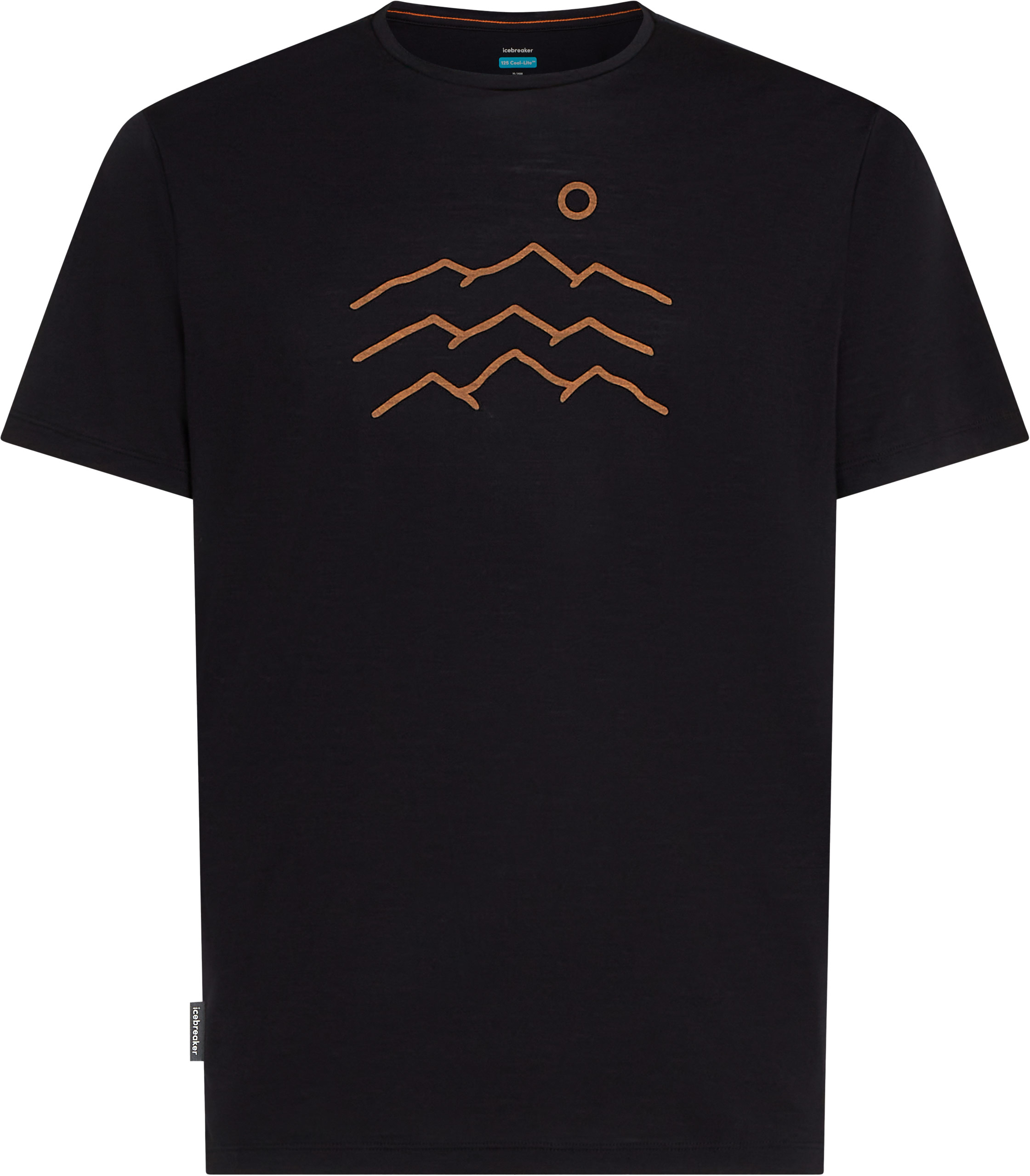 T-shirt de randonnée léger en laine de mérinos - M Merino Blend 125 Cool-Lite Sphere SS Tee Across the Peaks Black en Laine