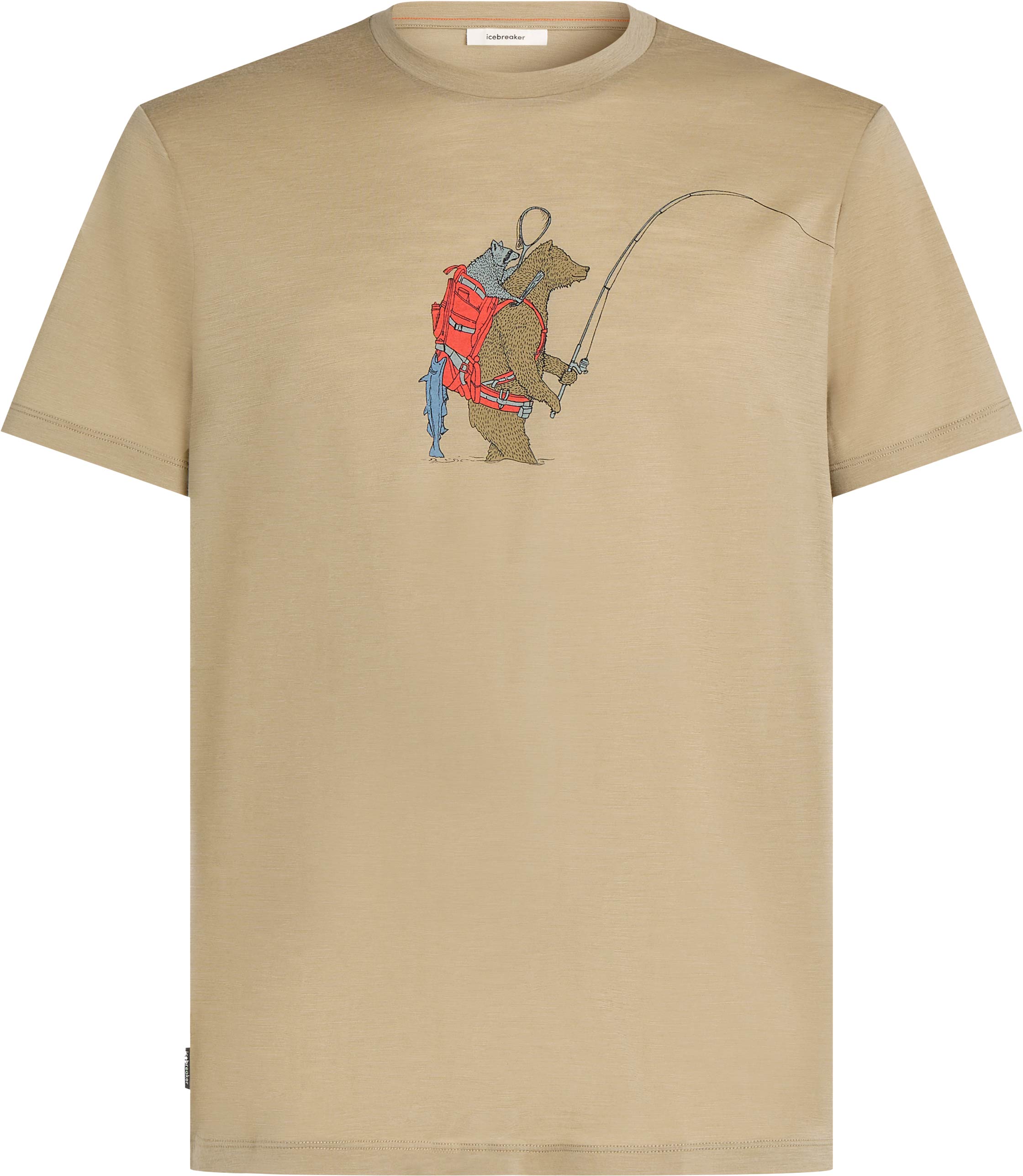 T-shirt de randonnée en laine de mérinos à manches courtes - M Merino 150 Tech Lite SS Tee Bear Catch Flagstone en Laine