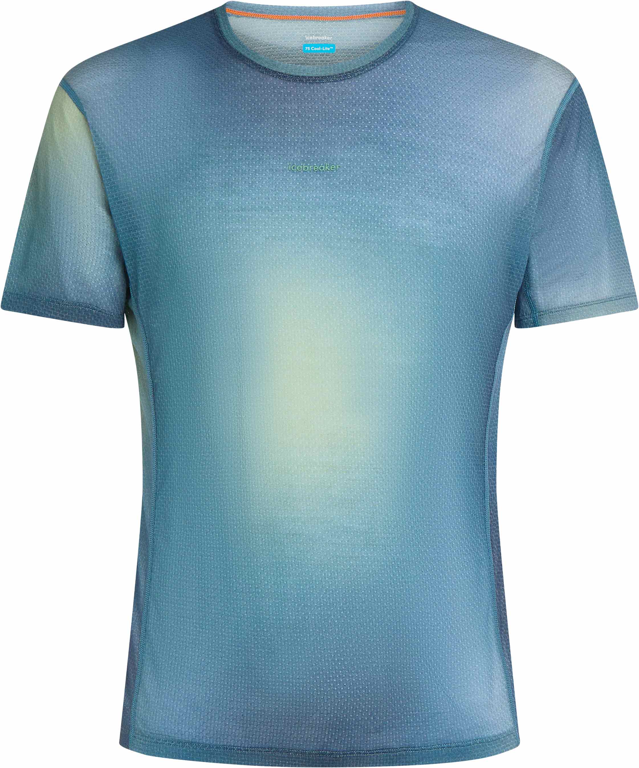Thermisches Oberteil mit Rundhalsausschnitt – Herren – M Merino Blend 75 Cool-Lite Fthrlght SS Crewe Atlnts Flnt Blue Sglss