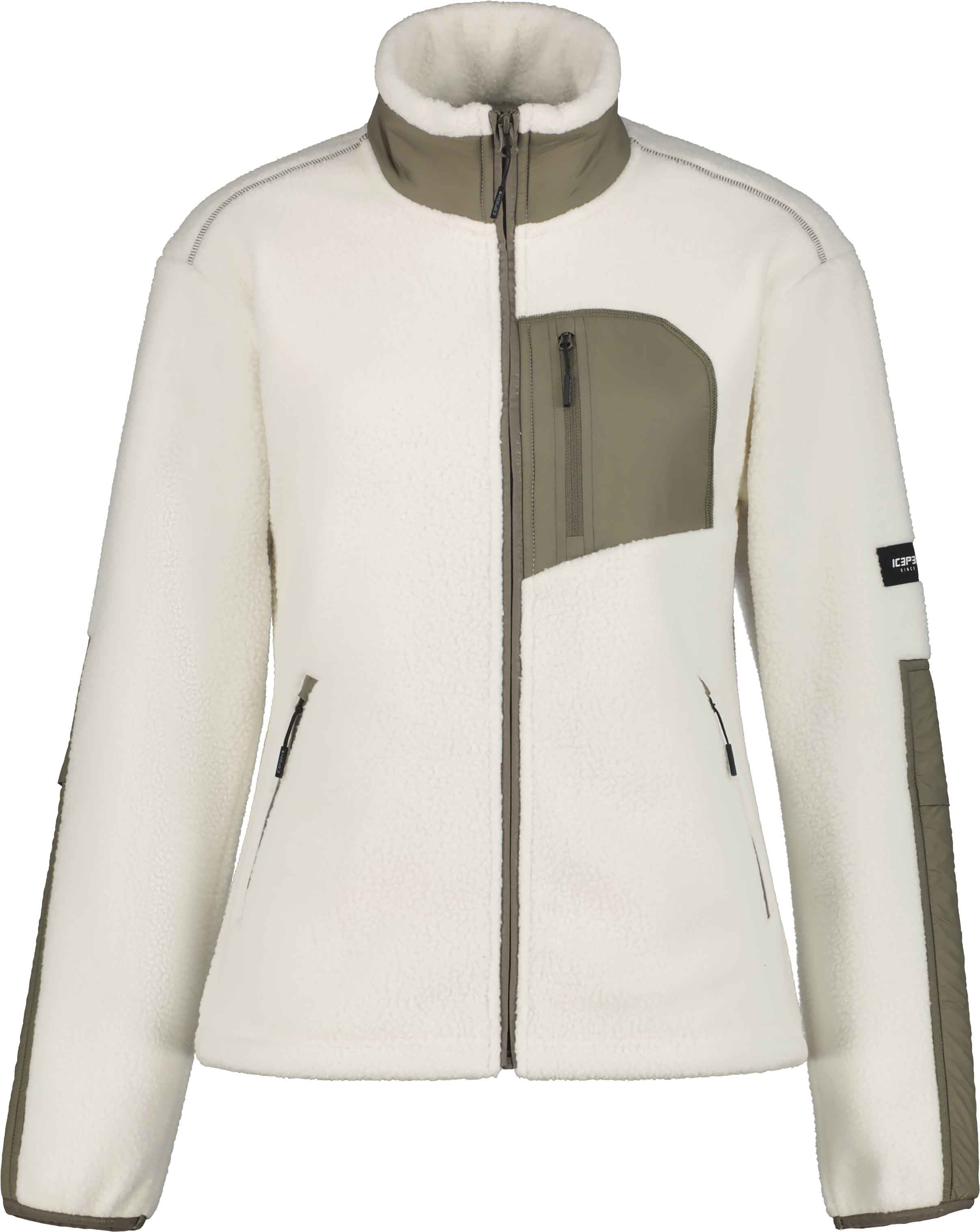 Fleece Pullover mit Reißverschluss Millstadt W Poudre für Damen Größe XL Weiß