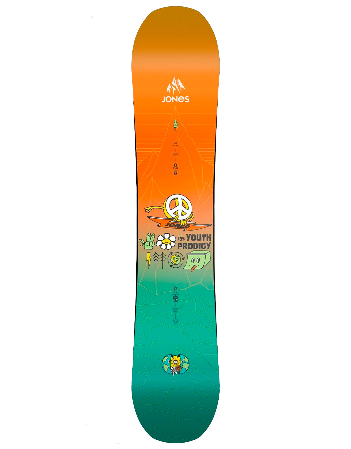 Snowboard Youth Prodigy 2026 aus Wolle Kindergröße 145 cm Grün