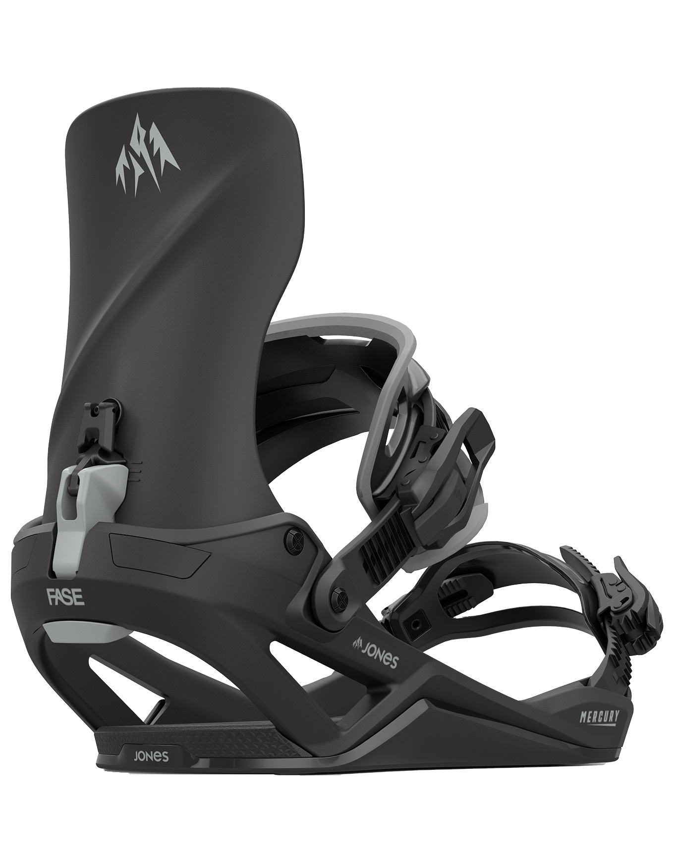 Fixations de snowboard - Mercury Fase Stealth Black 2027 - Taille 41,5-44 - Noir