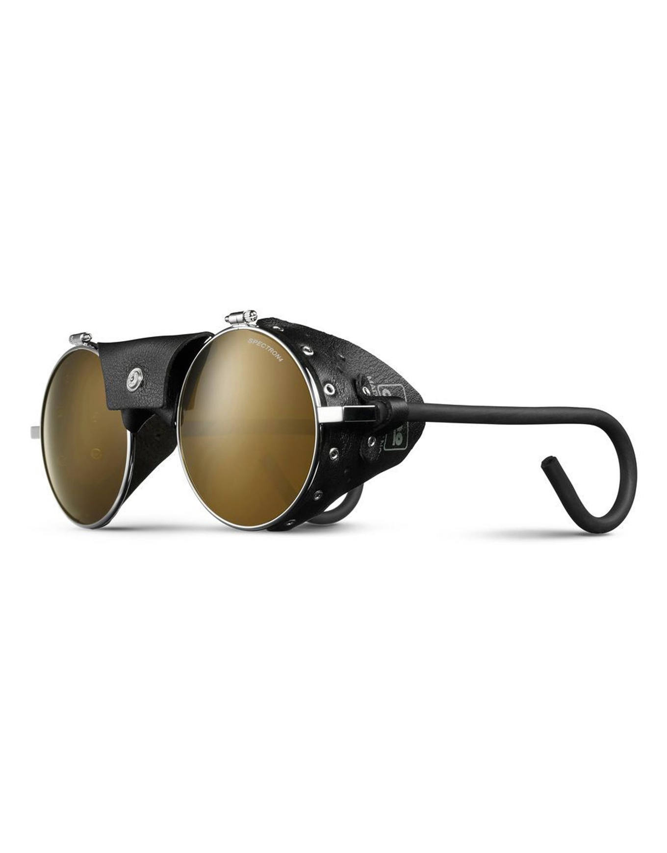 Lunettes de soleil d'alpinisme - Vermont Classic Argent/Noir Spectron 4 en Cuir