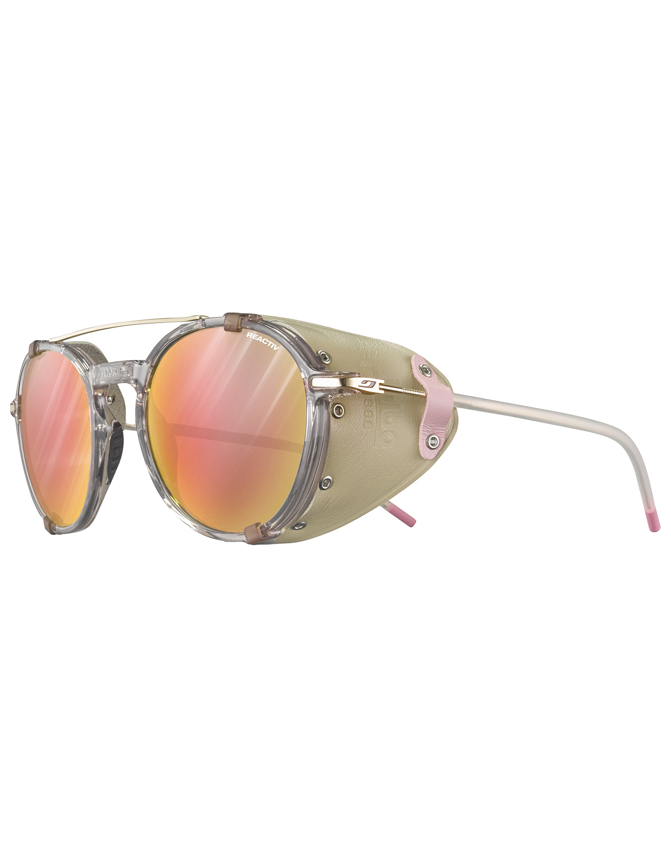 Lunettes de soleil - Legacy Rose Or/Beige Reactiv 1-3 Glaire Control en Cuir