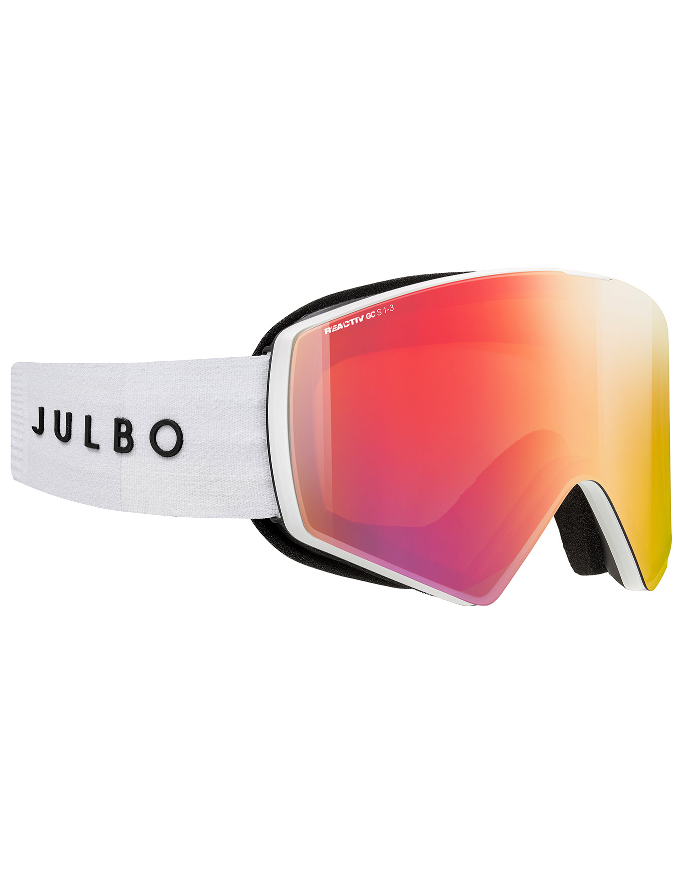 Masque de ski photochromique - Razor Edge Reactiv 1-3 GC White/Black en Silicone - Blanc
