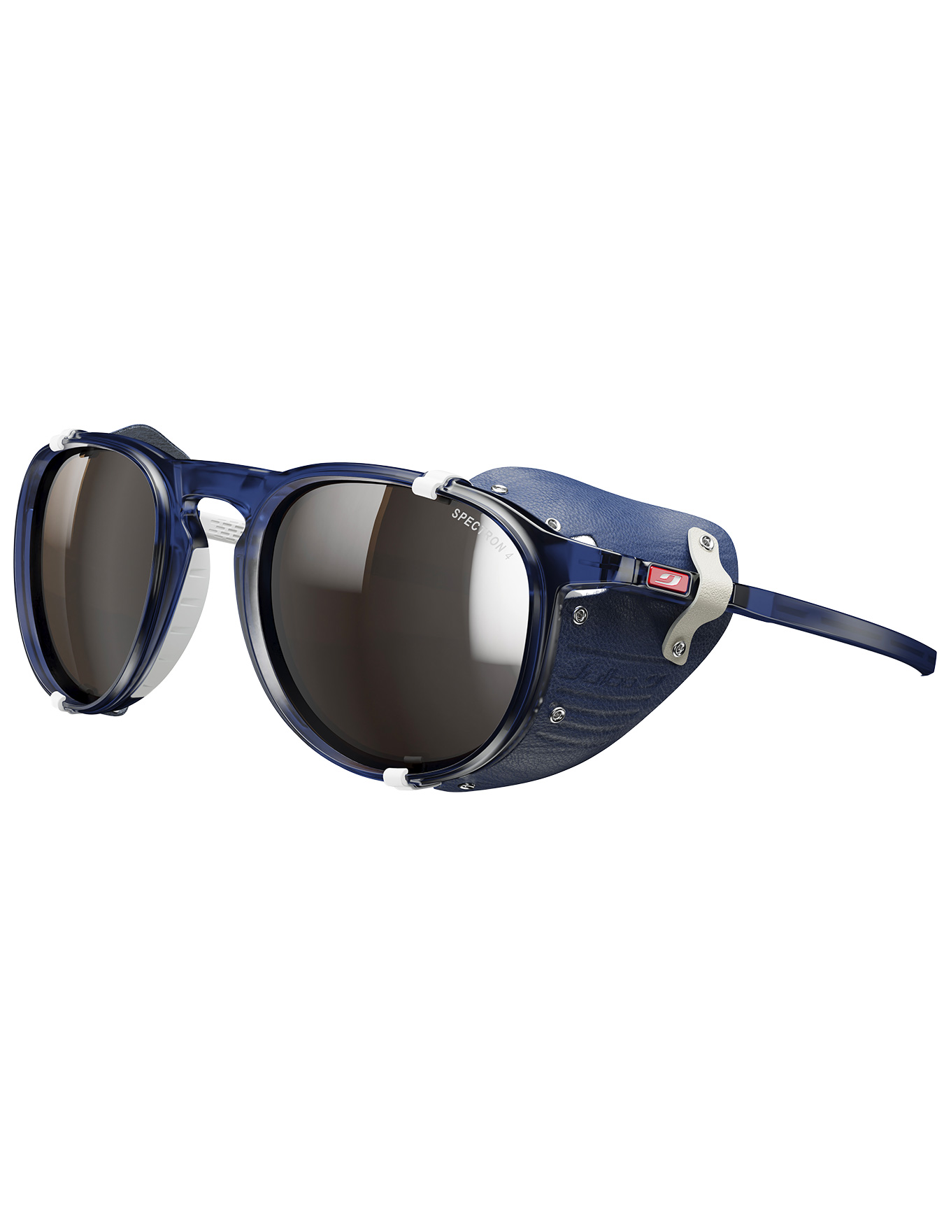 Sonnenbrille Millenium Bleu/Blanc SP 4 aus Leder Blau