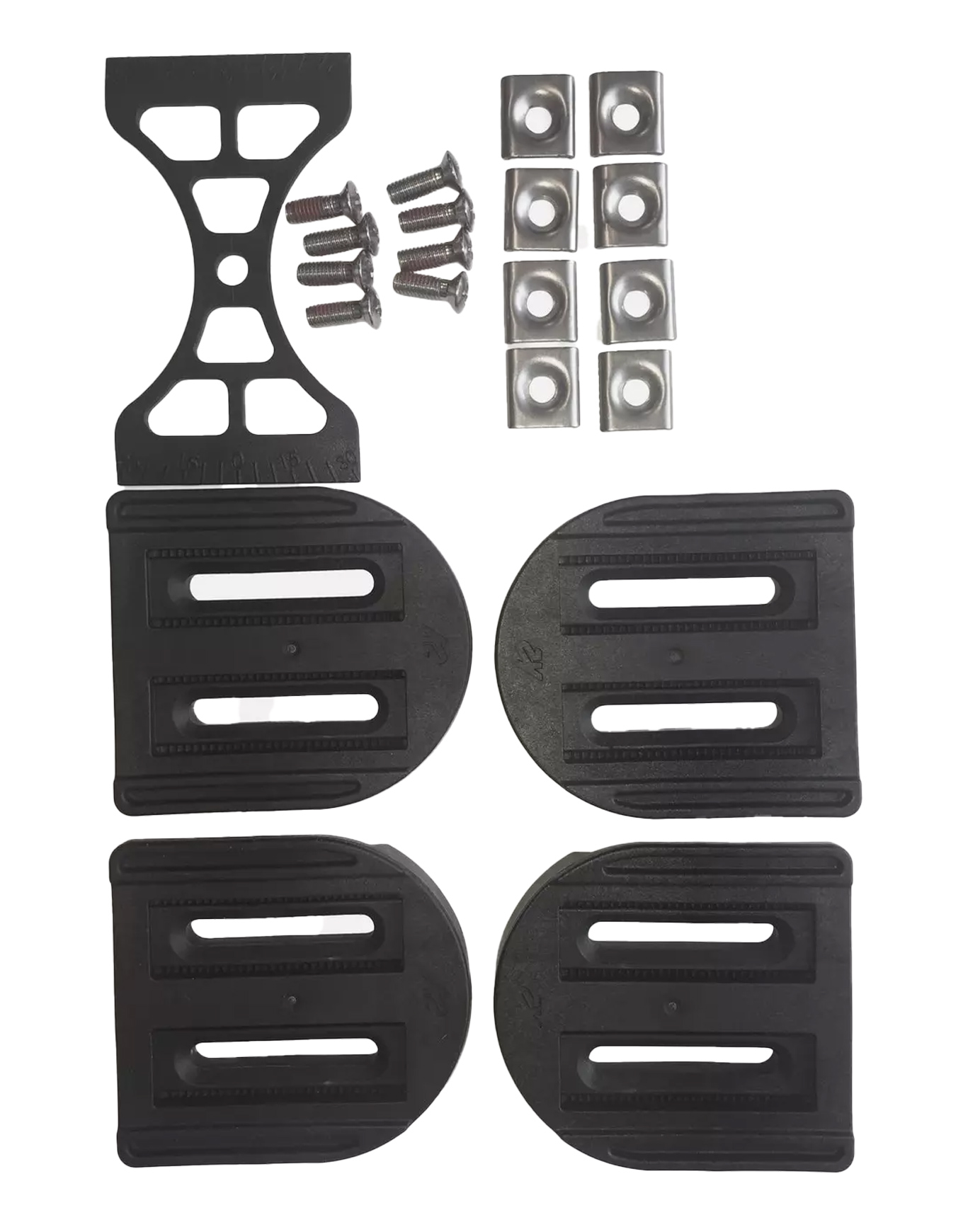 Accessoire Splitboard-Bindung Splitboard Canted Channel Puck Set Pair schwarz