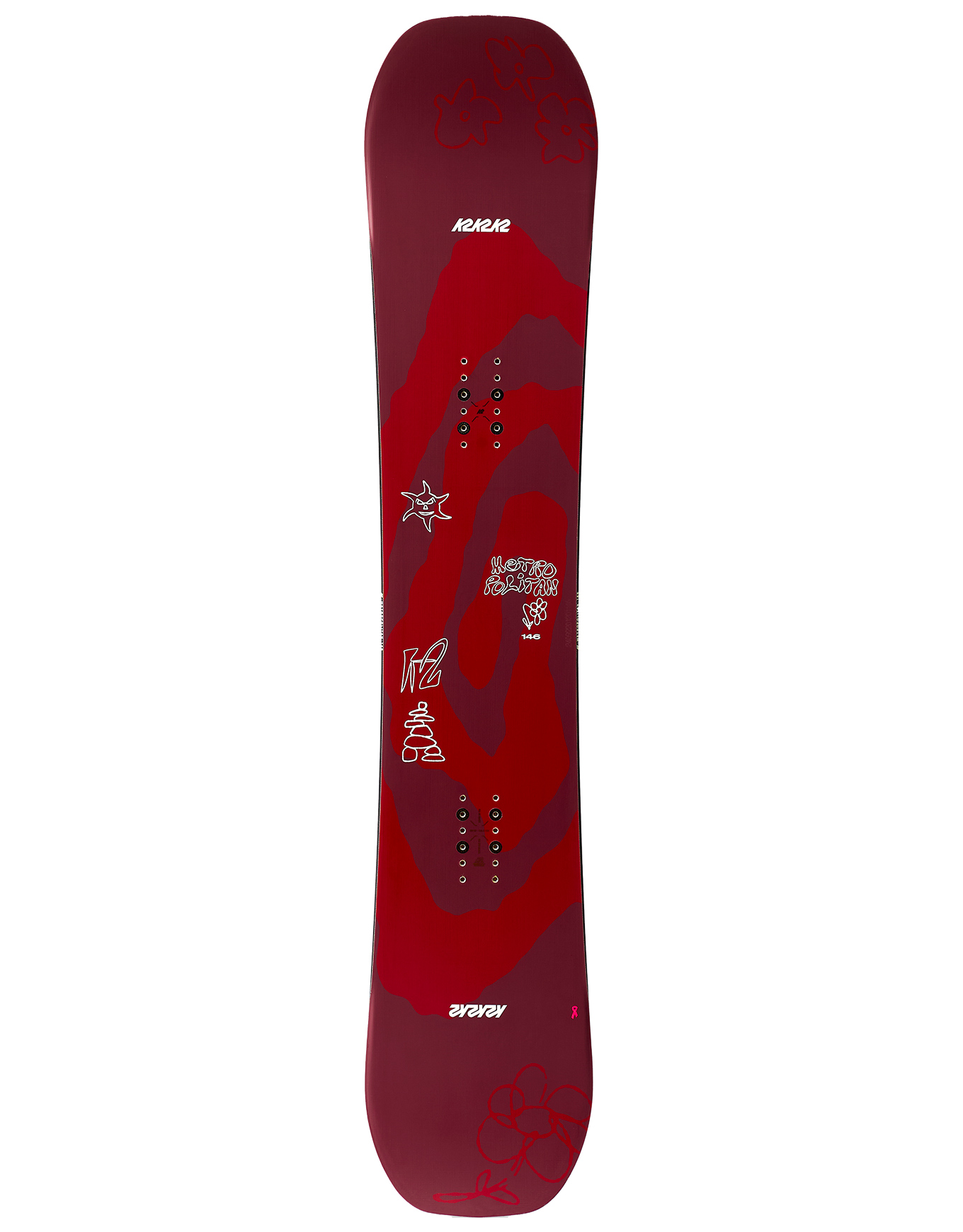 Freestyle Snowboard Metropolitan 2026 für Damen aus Wolle Größe 142 cm Bordeaux