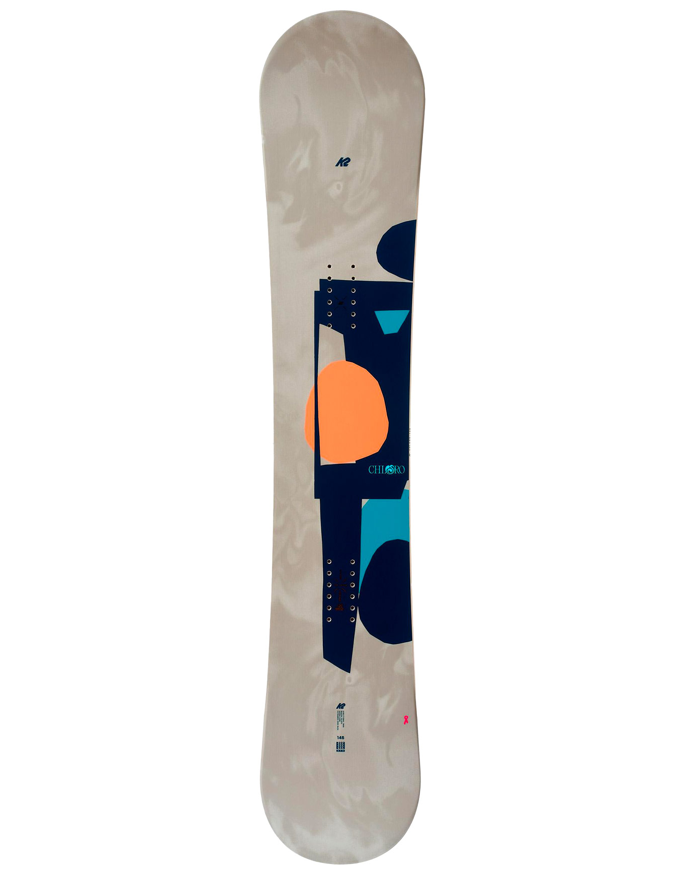 Snowboard All-Mountain Chloro 2026 für Damen aus Wolle Größe 142 cm Grau