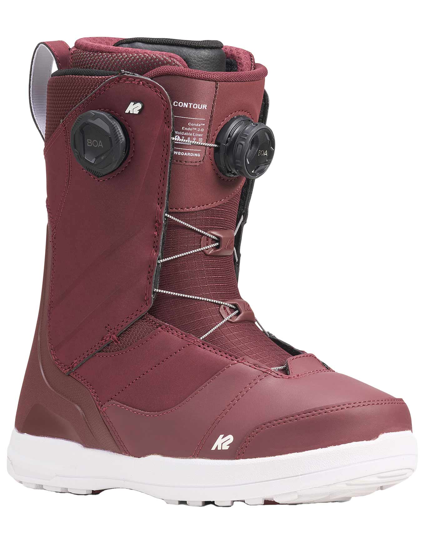All-Mountain Snowboard Boots Contour Maroon für Damen Größe 40 Bordeaux