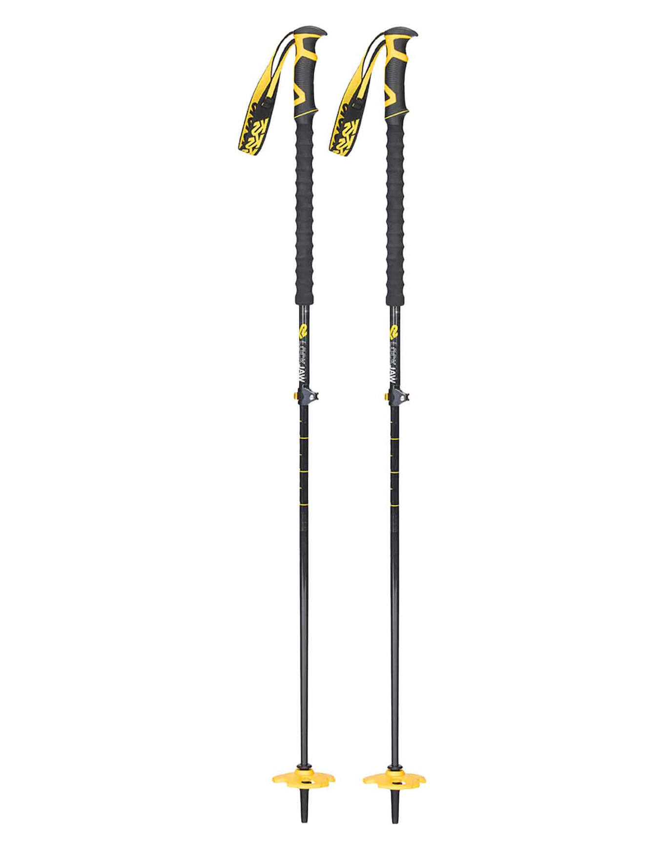 Freetouring Skistöcke Lockjaw Carbon Plus Black schwarz