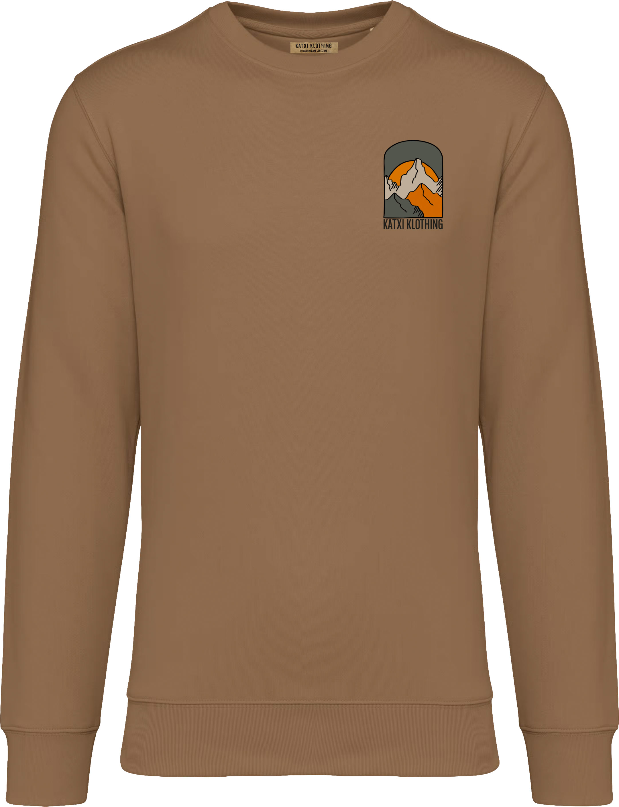 Sweat en coton biologique - Erregeak Sweat Camel en Coton - Taille L - Marron