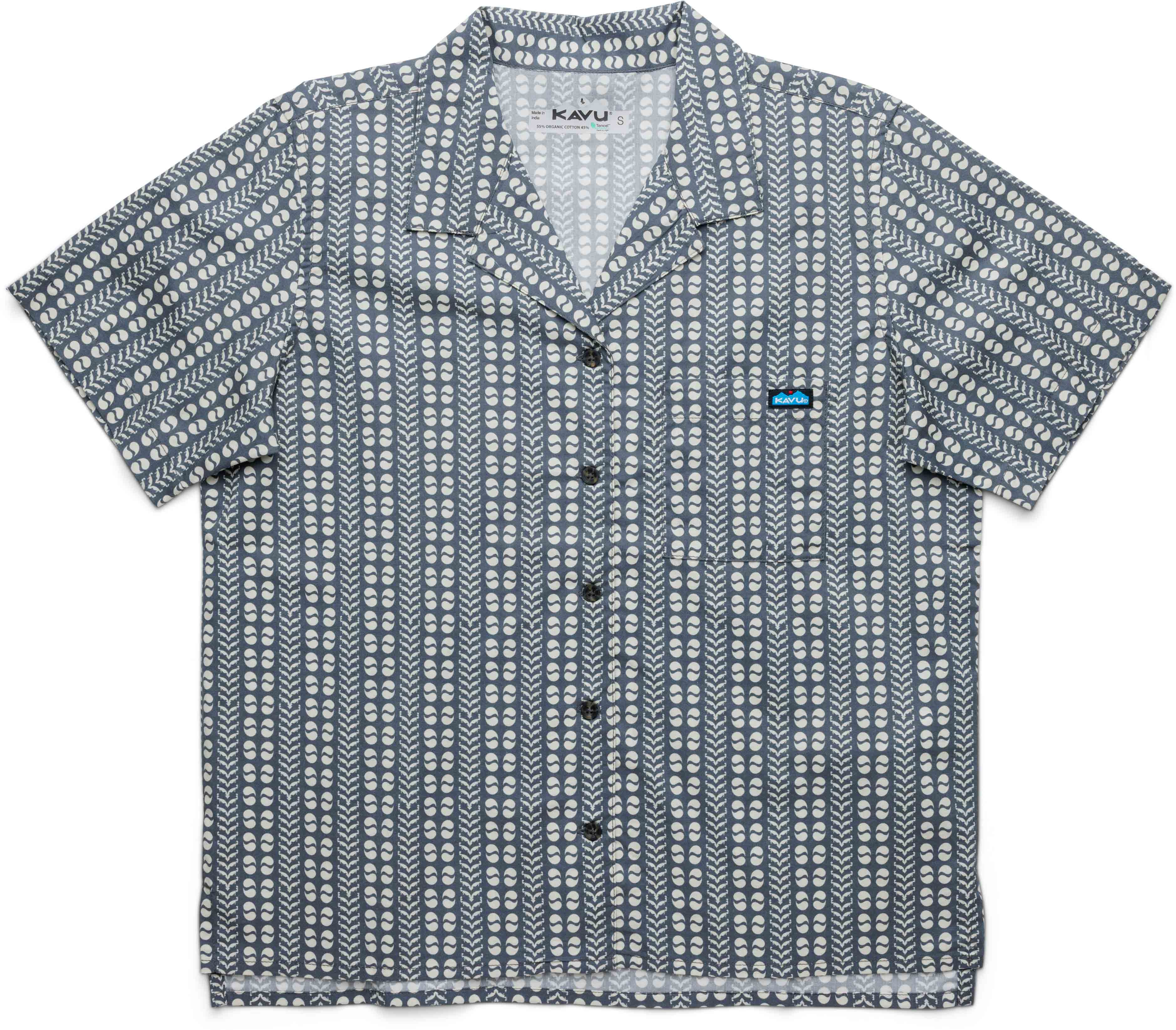 Chemise en coton biologique - Cedar Springs Shirt W Vintage Motif en Coton - Taille M - Gris