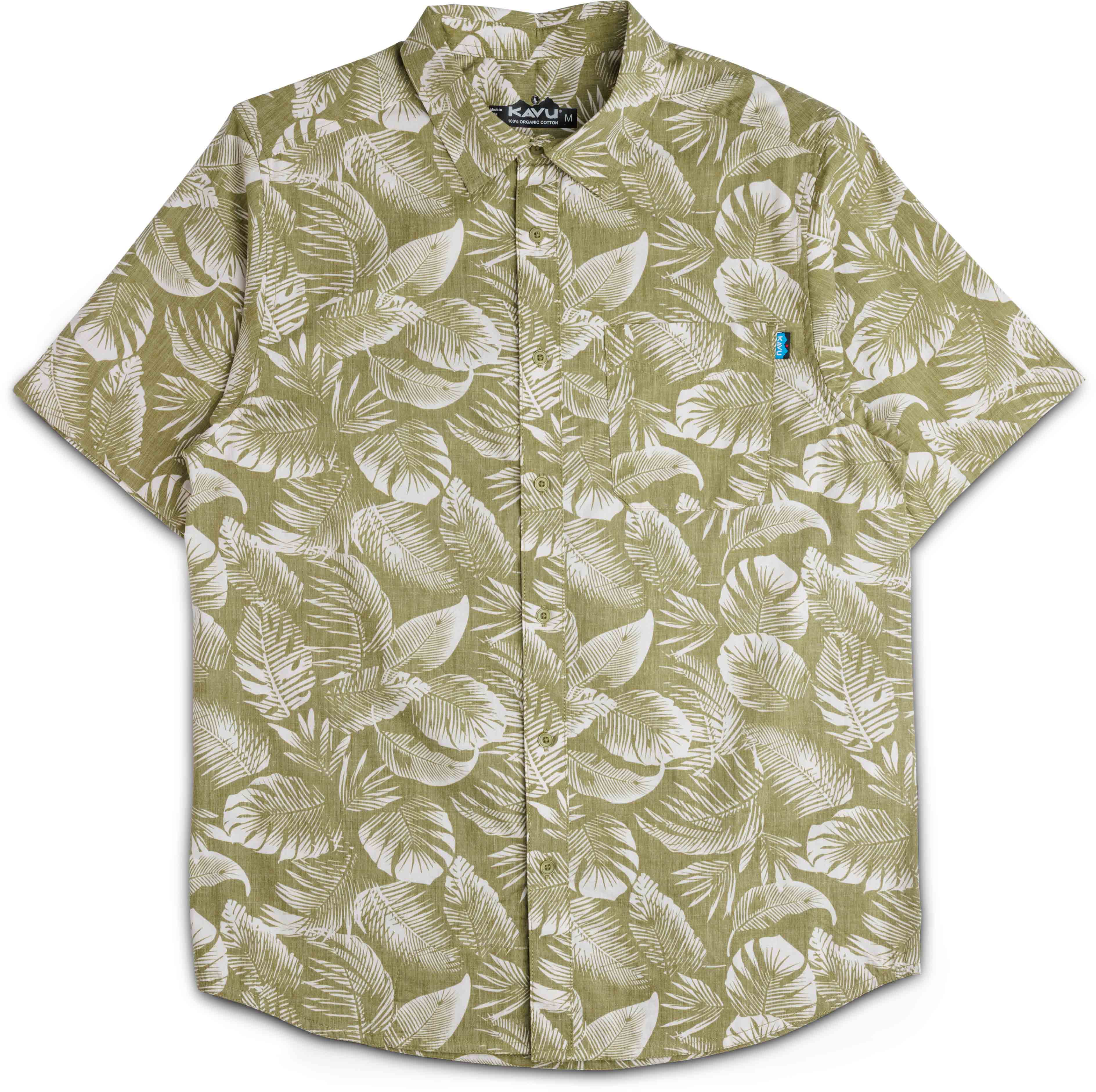Chemise en coton biologique - Topspot Shirt M Calm Palm en Coton - Taille L - Kaki