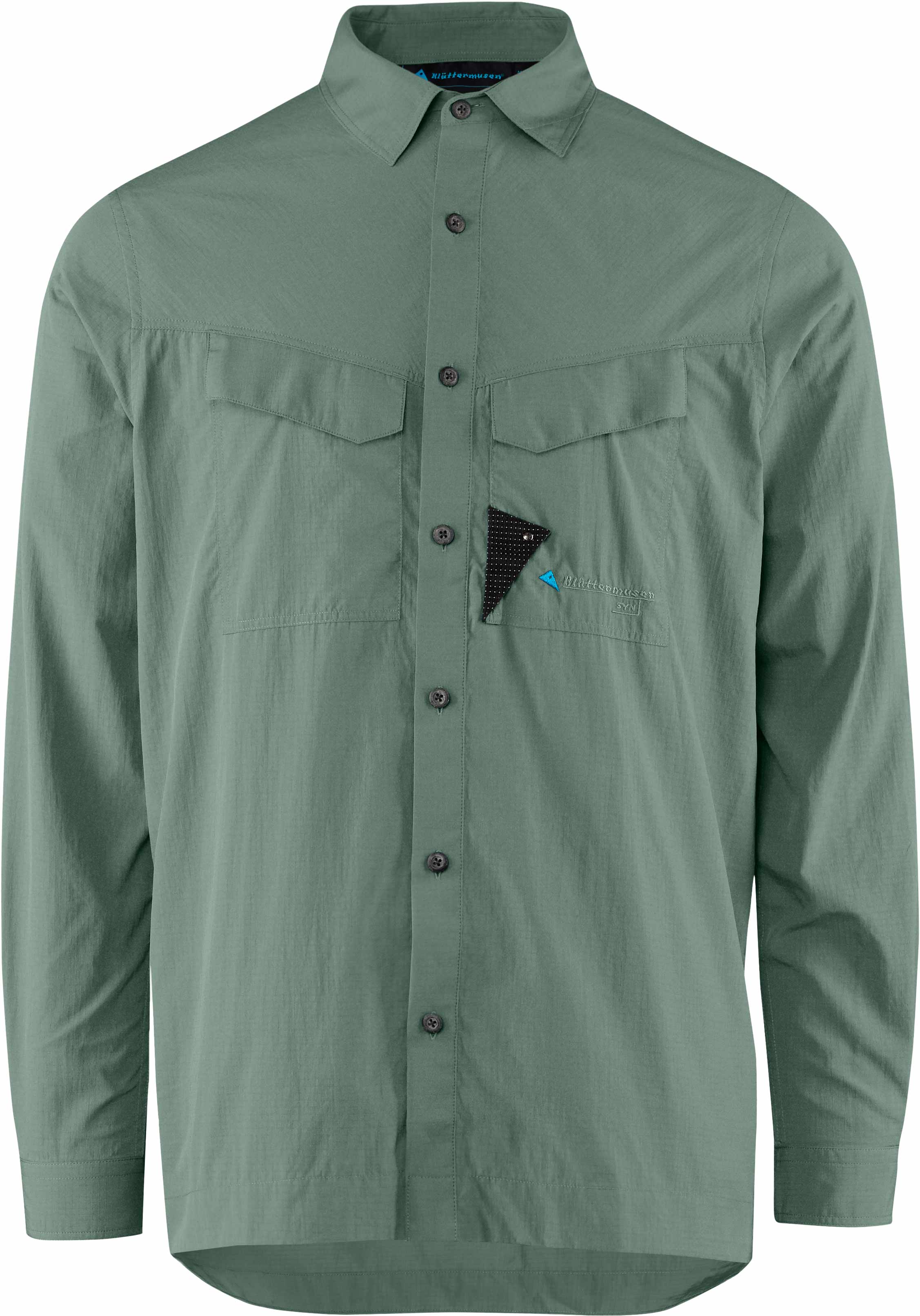 Klattermusen - Chemise légère déperlante en ripstop - Syn LS Shirt M's Green Lake - Taille L - Vert