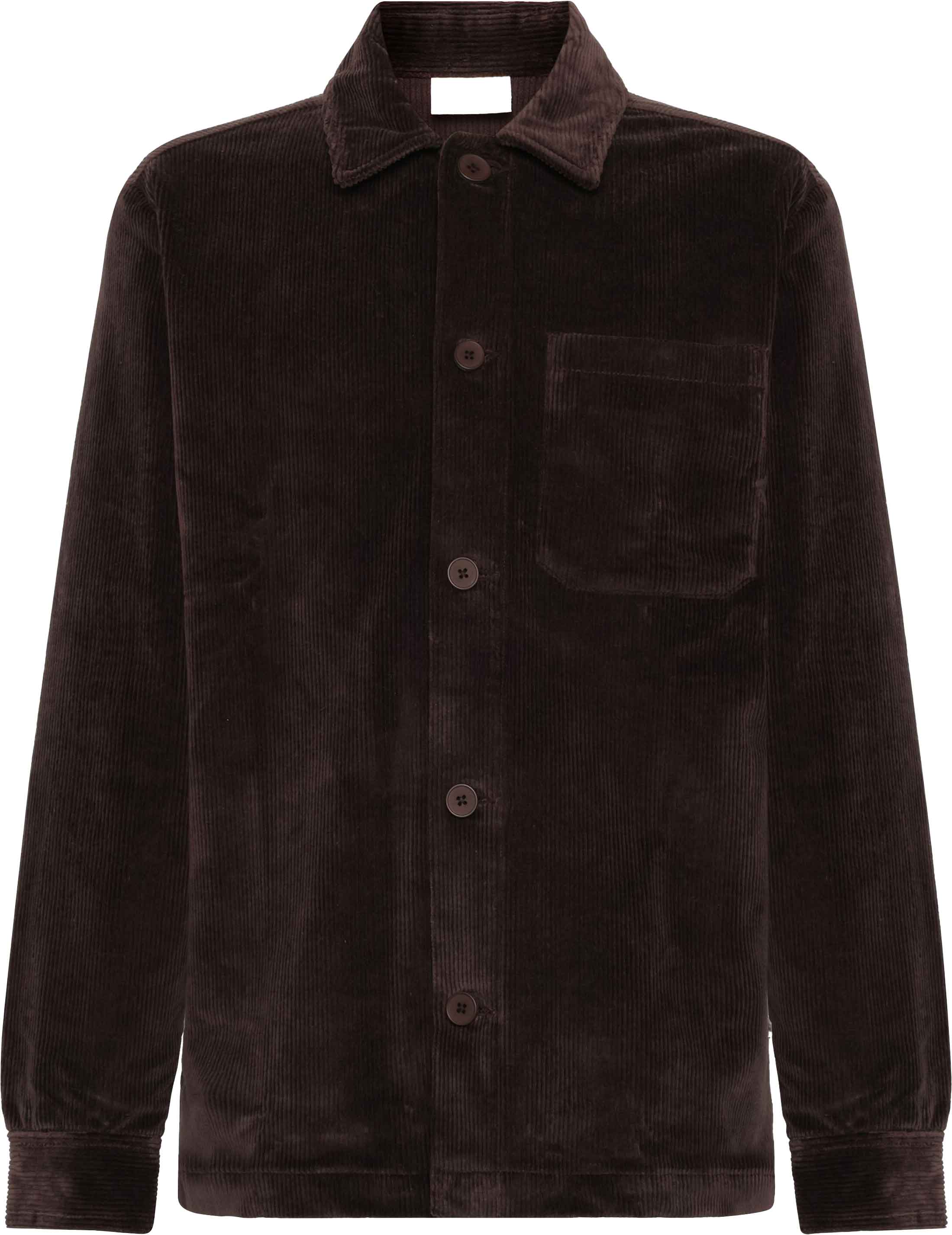 Sur-chemise en velours côtelé - Organic Cotton Corduroy Overshirt Chocolate Torte - Taille M - Marron
