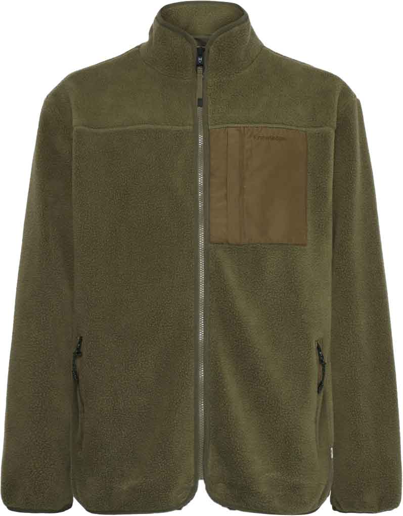 Polaire zippée chaude et confortable - Loose Fit Zip Fleece Burned Olive - Taille M - Kaki