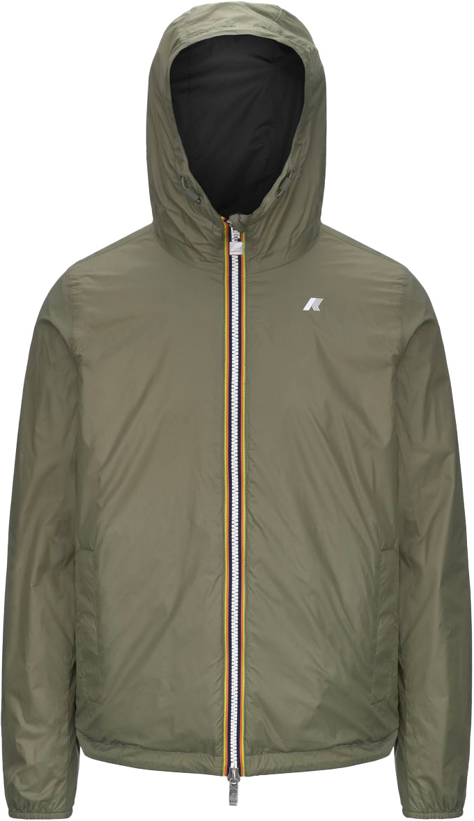 Veste coupe-vent imperméable et respirante réversible - Jake Plus.2 Double Black Pure Green Lichen en Nylon - Taille L - Noir