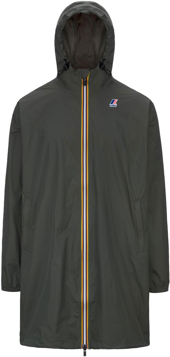 Veste longue coupe-vent imperméable et compactable - Le Vrai 4.0 Eiffel East Green Blackish - Taille L - Vert