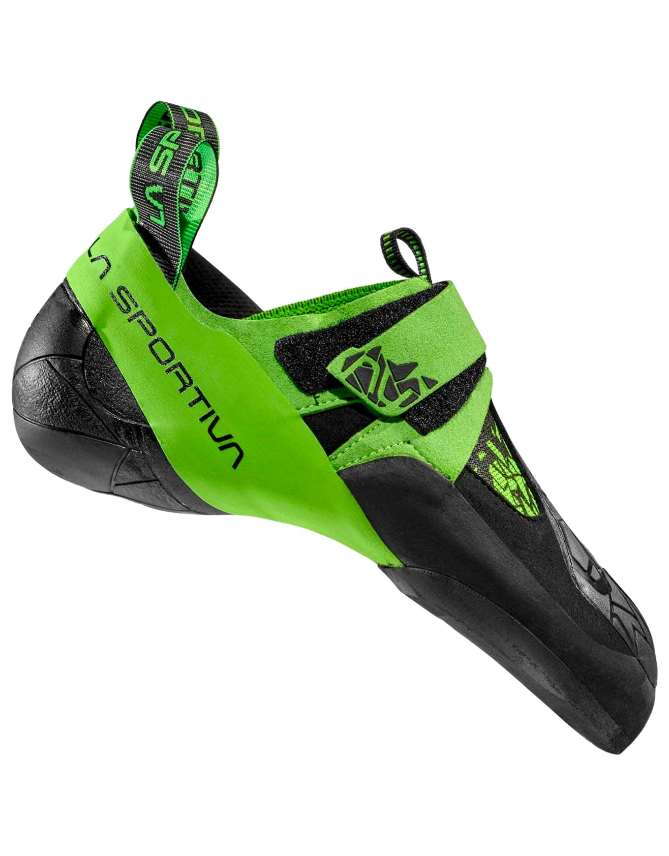 Chaussons d'escalade - Skwama Vegan Black/Flash Green en Cuir - Taille 43 - Vert