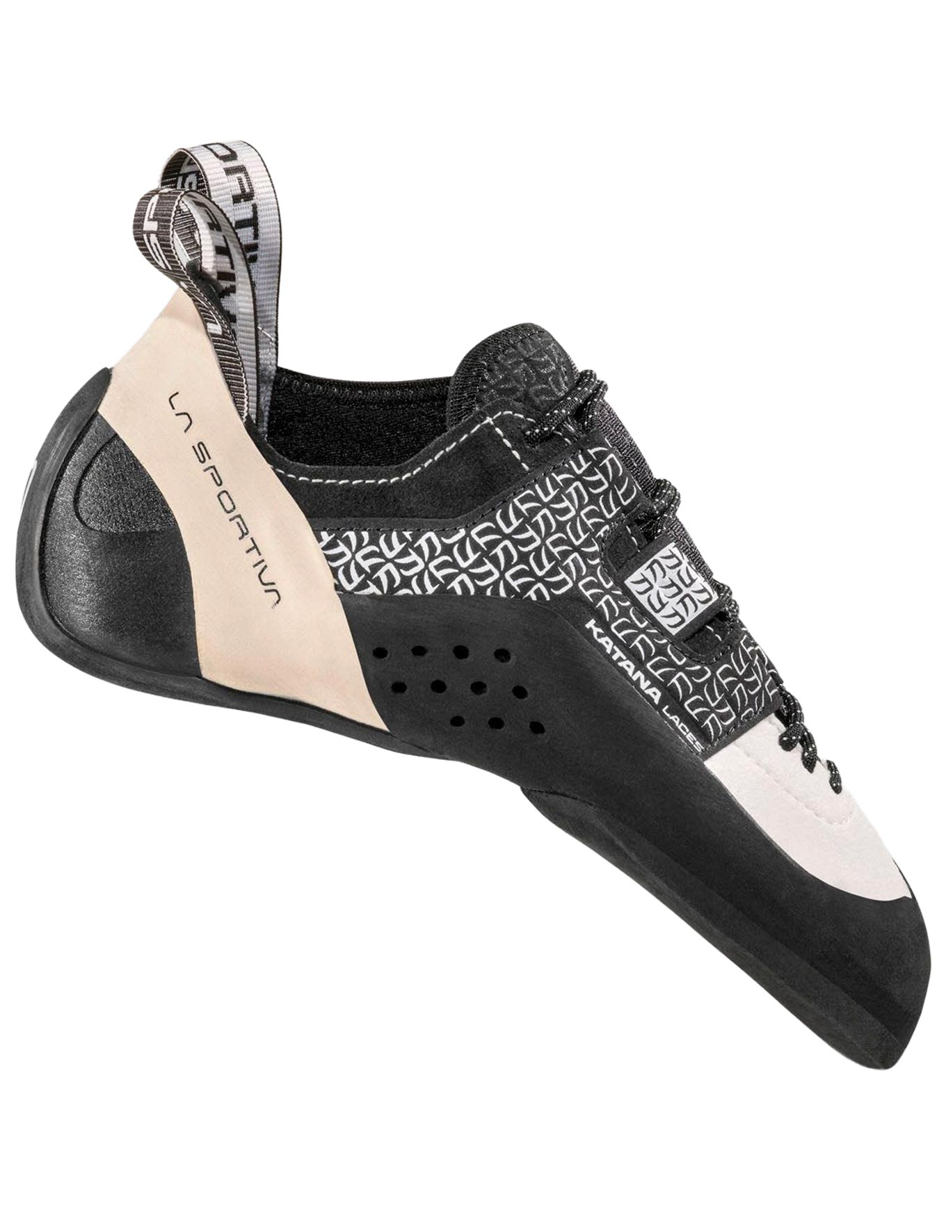 Chaussons d'escalade - Katana Laces Woman White/Black en Cuir - Taille 37,5 - Blanc